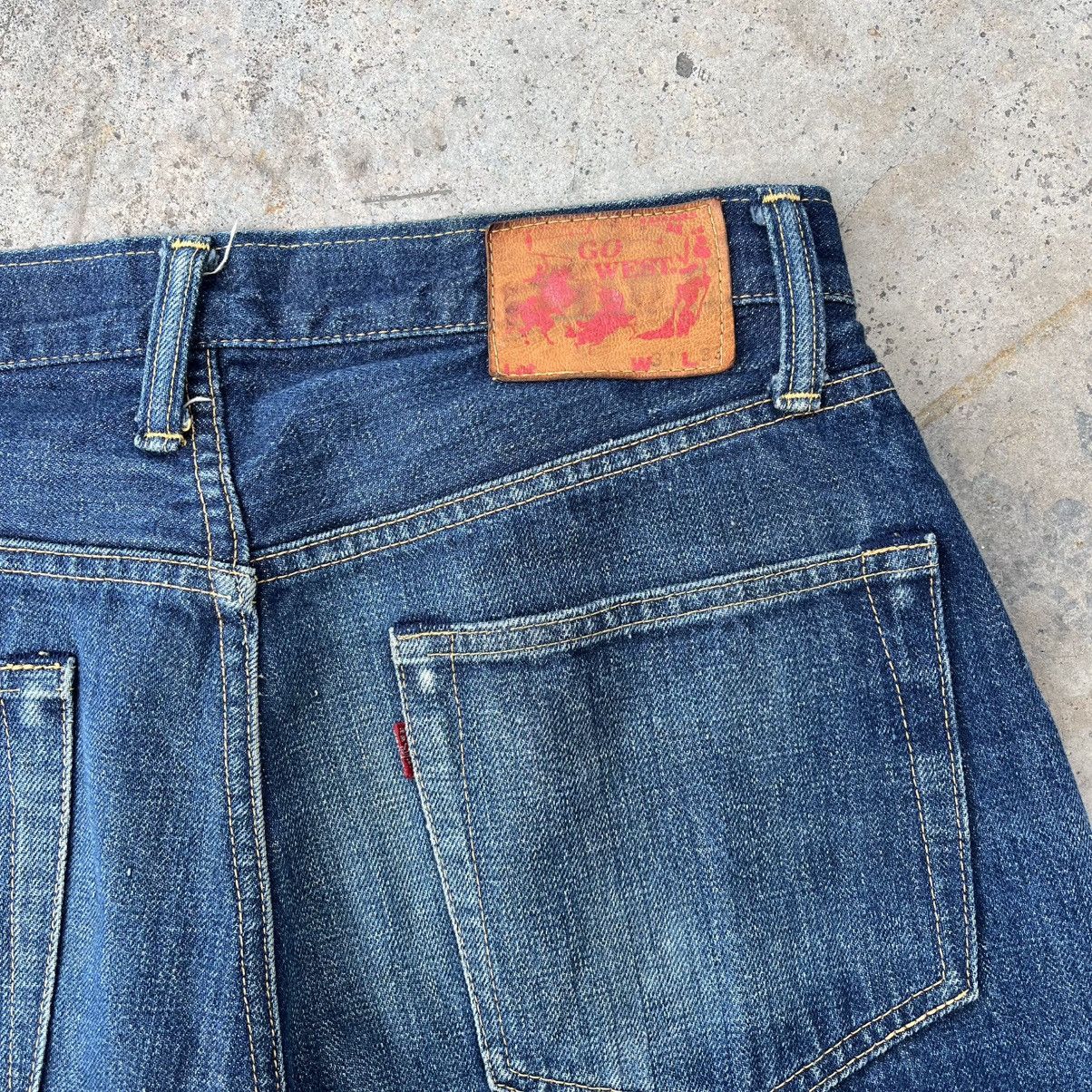 Japanese Brand Vintage Japanese Gowest straight selvedge jeans Size US 31 - 7 Thumbnail