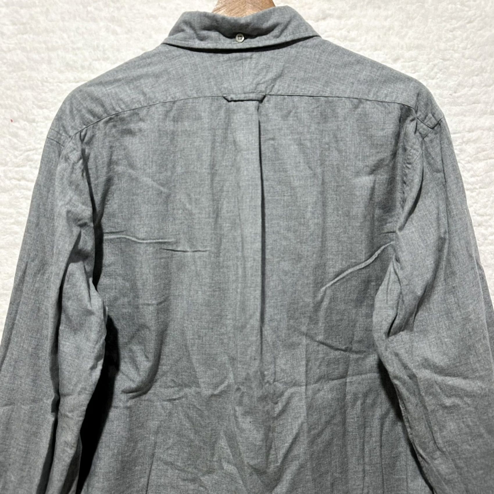 Vintage VINTAGE UNIONMADE Men’s Gray Pinpoint Oxford Long Sleeve Shirt 100% Cotton Sz L USA Made Size US L / EU 52-54 / 3 - 6 Thumbnail