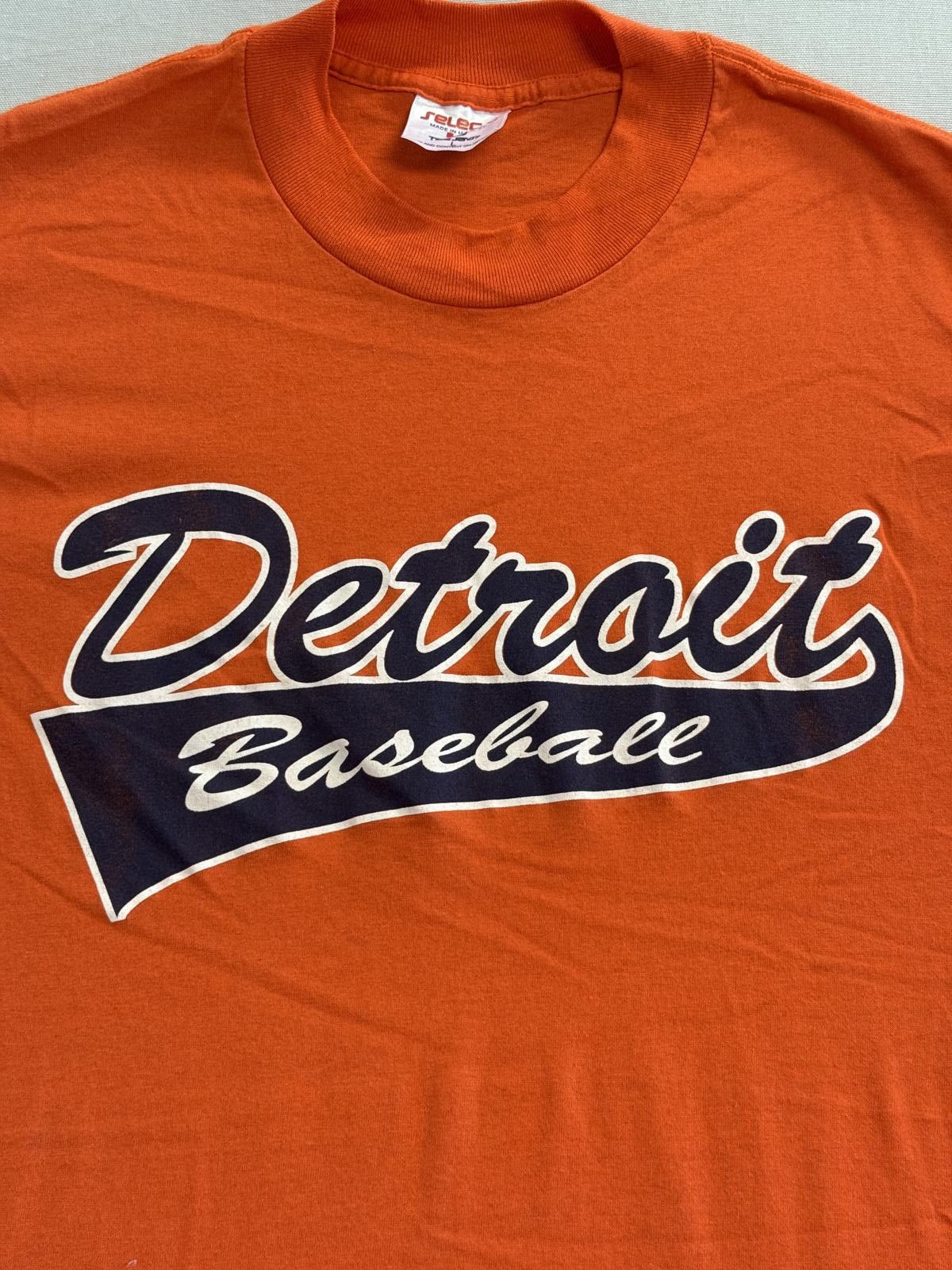 Selected Homme Vintage 80s Detroit Baseball T-shirt Made in USA - L Size US L / EU 52-54 / 3 - 4 Thumbnail