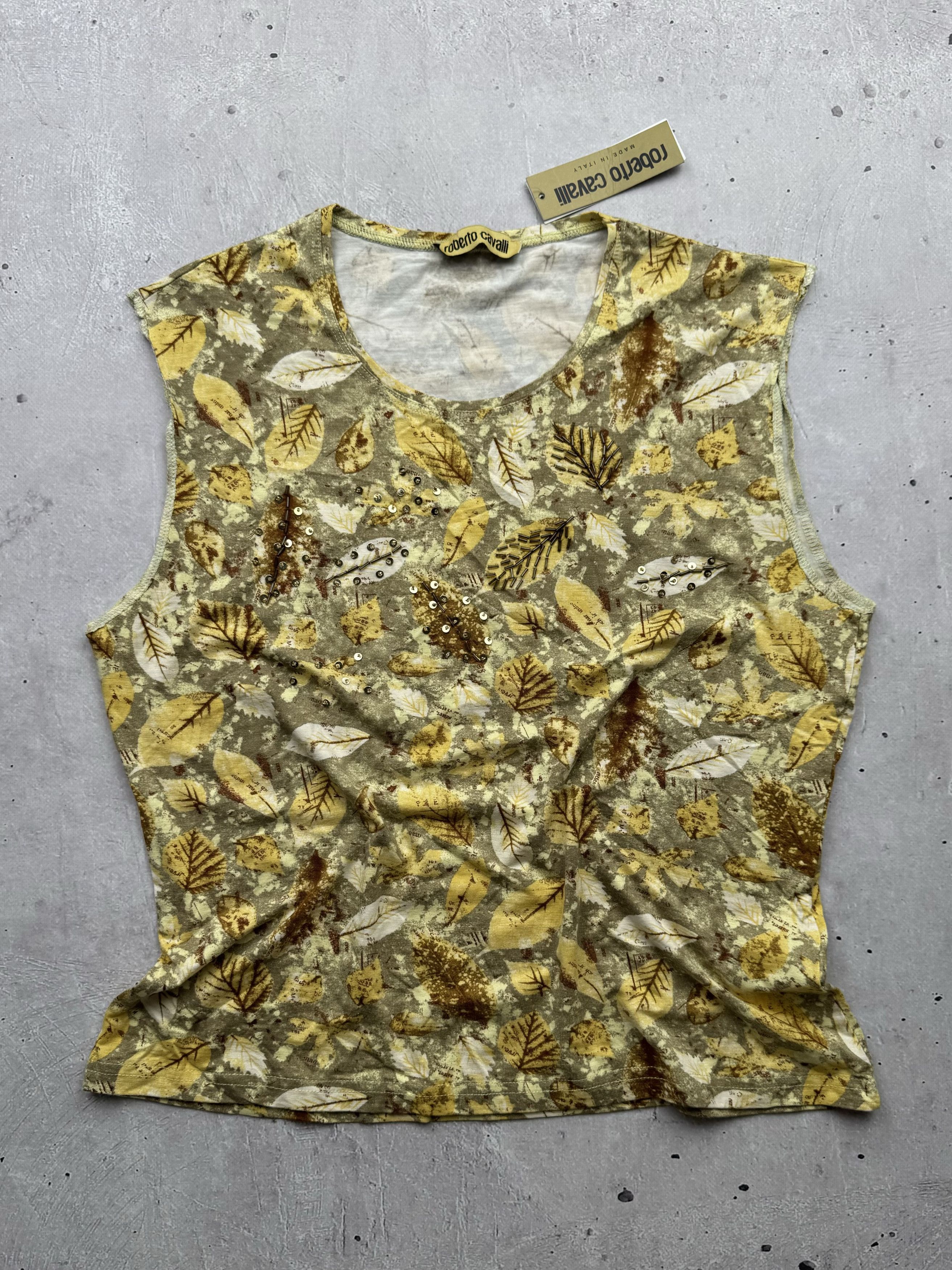 Roberto Cavalli × Vintage Roberto Cavalli Vintage Printed Tank Top Size L / US 10 / IT 46 - 1 Thumbnail