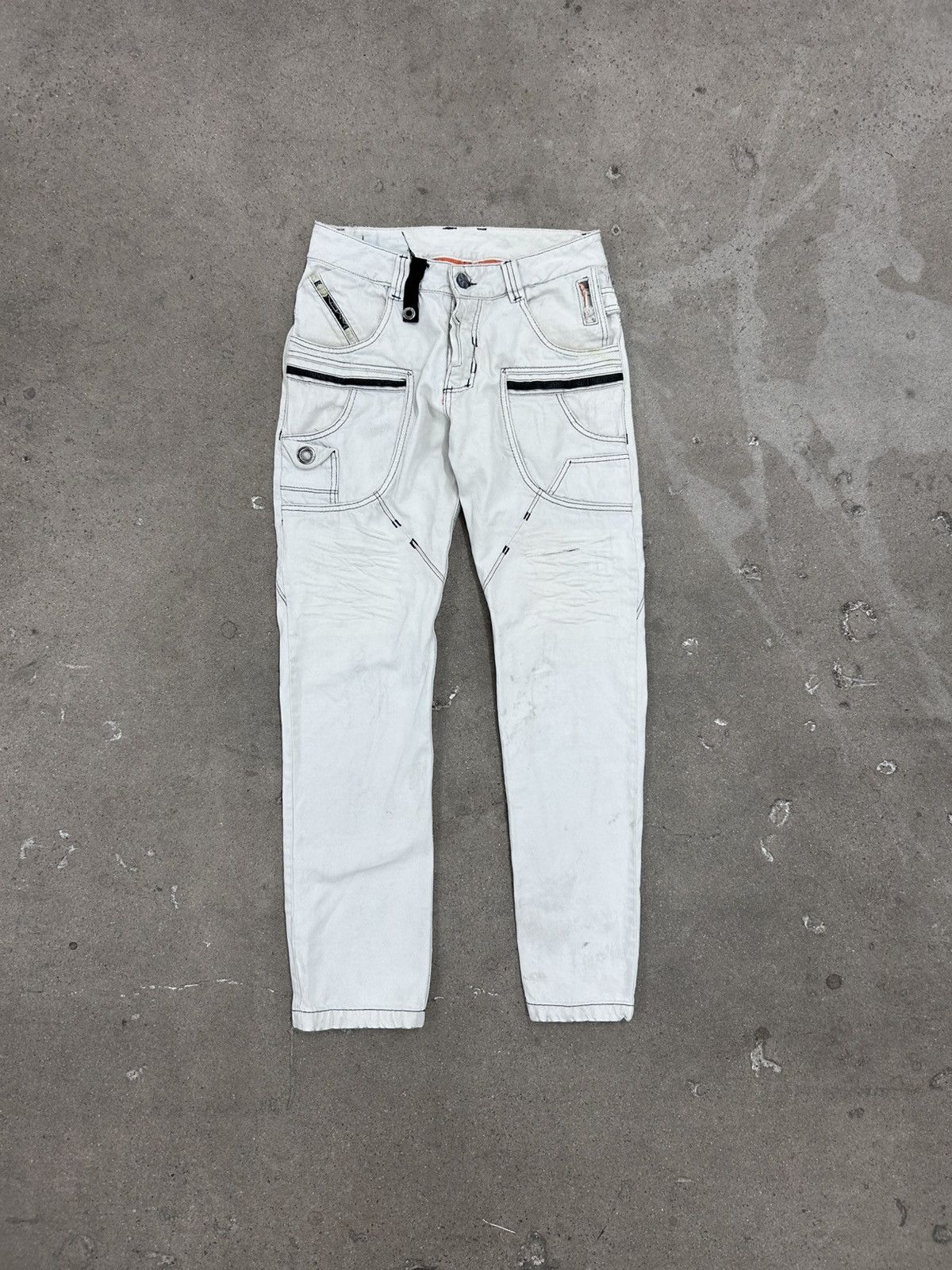 Other Vintage Crazy Hedi Slimane Style Biker Motorcycle Jeans Size US 30 / EU 46 - 1 Thumbnail