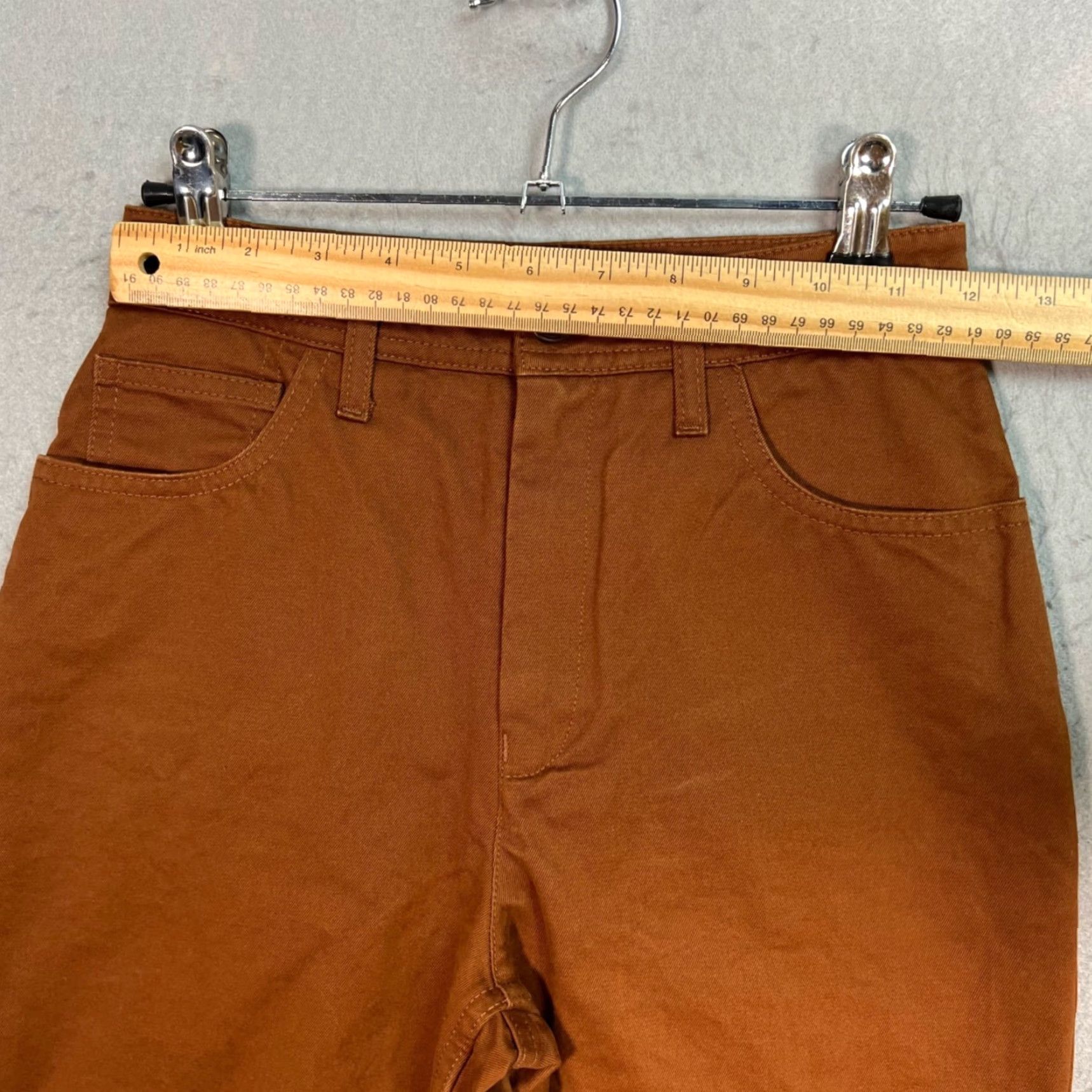 Acne Studios Acne Studios Brown High-Waisted Straight-Leg Cotton Pants Womens Size 32, 24 in Inseam, Regular, Chino, Pockets, Vintage: No Size 24" / US 00 / IT 34 - 5 Thumbnail