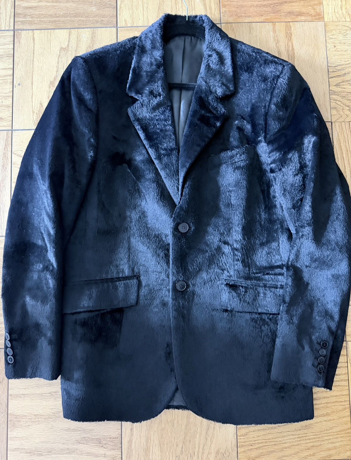 agnes b. Agnes B faux Pony Hair Blazer mens size 50 Size 50R - 4 Thumbnail