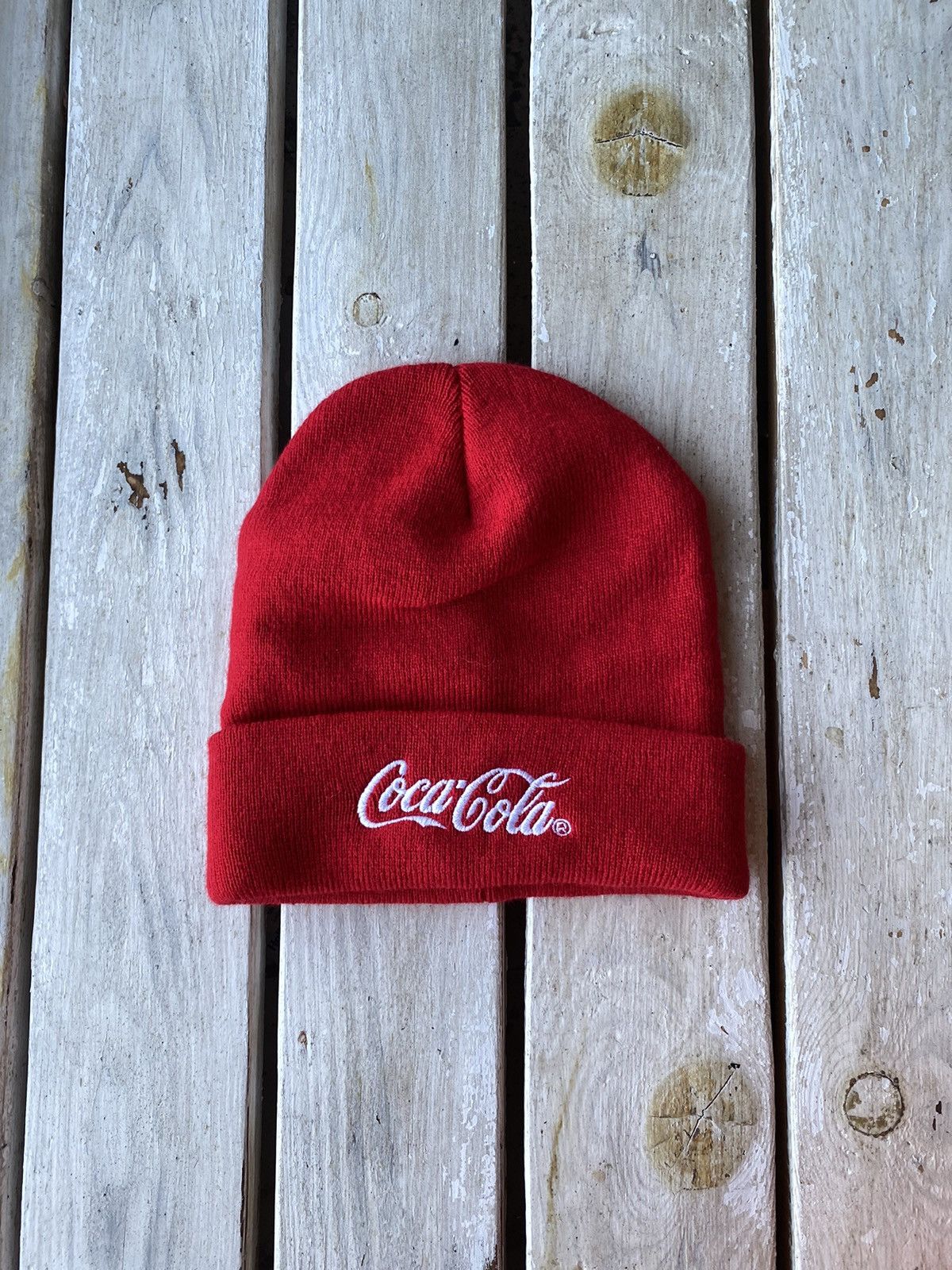 Coca Cola × Vintage COCA COLA CLASSIC LOGO VINTAGE BEANIE HAT Size ONE SIZE - 1 Thumbnail