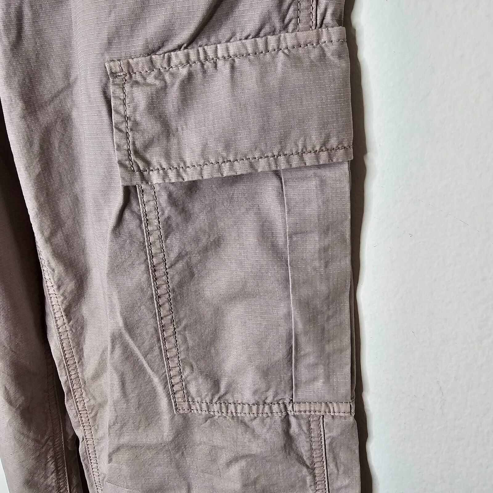 Garage Garage Taupe Khaki Wide Leg Pants Elastic Waist Cargo Zip XS Size 25" / US 0 / IT 36 - 3 Thumbnail