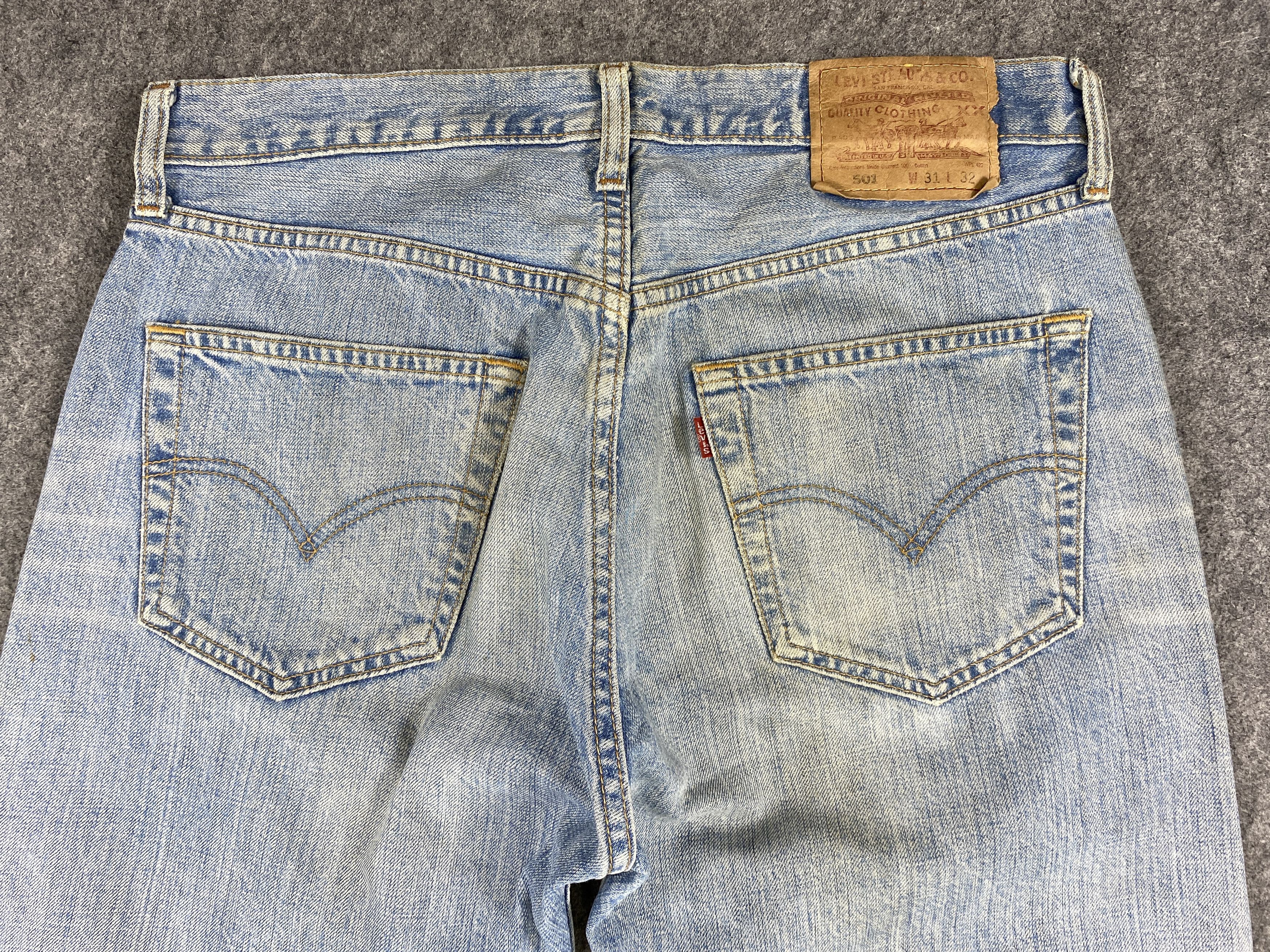 Levi's Light Blue Wash Vintage Levi's 501 31x28.5 Denim -JN1381 Size US 31 - 4 Thumbnail