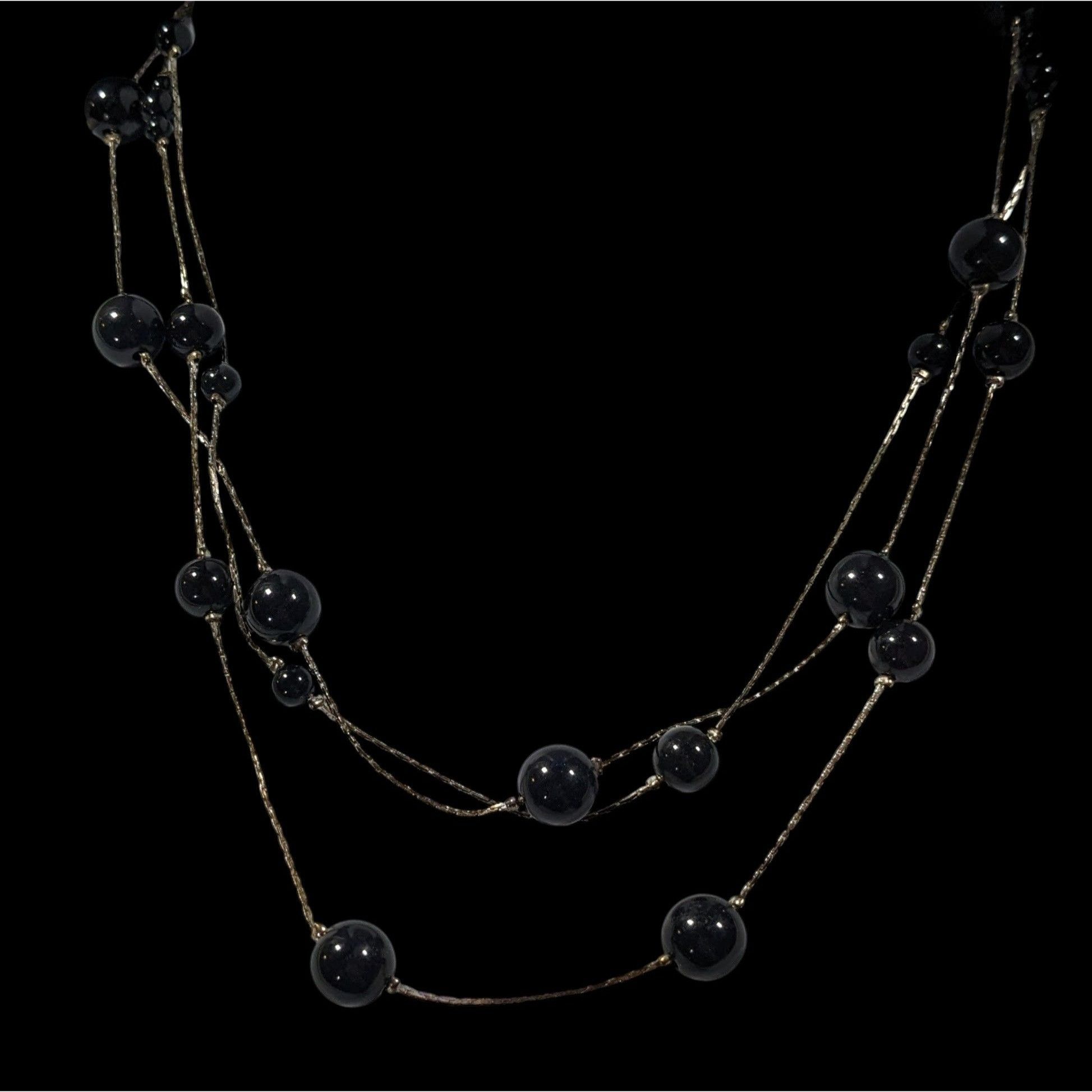 Other Claire's Black And Silver Tone Multilayer Floating Necklace Size ONE SIZE - 5 Thumbnail