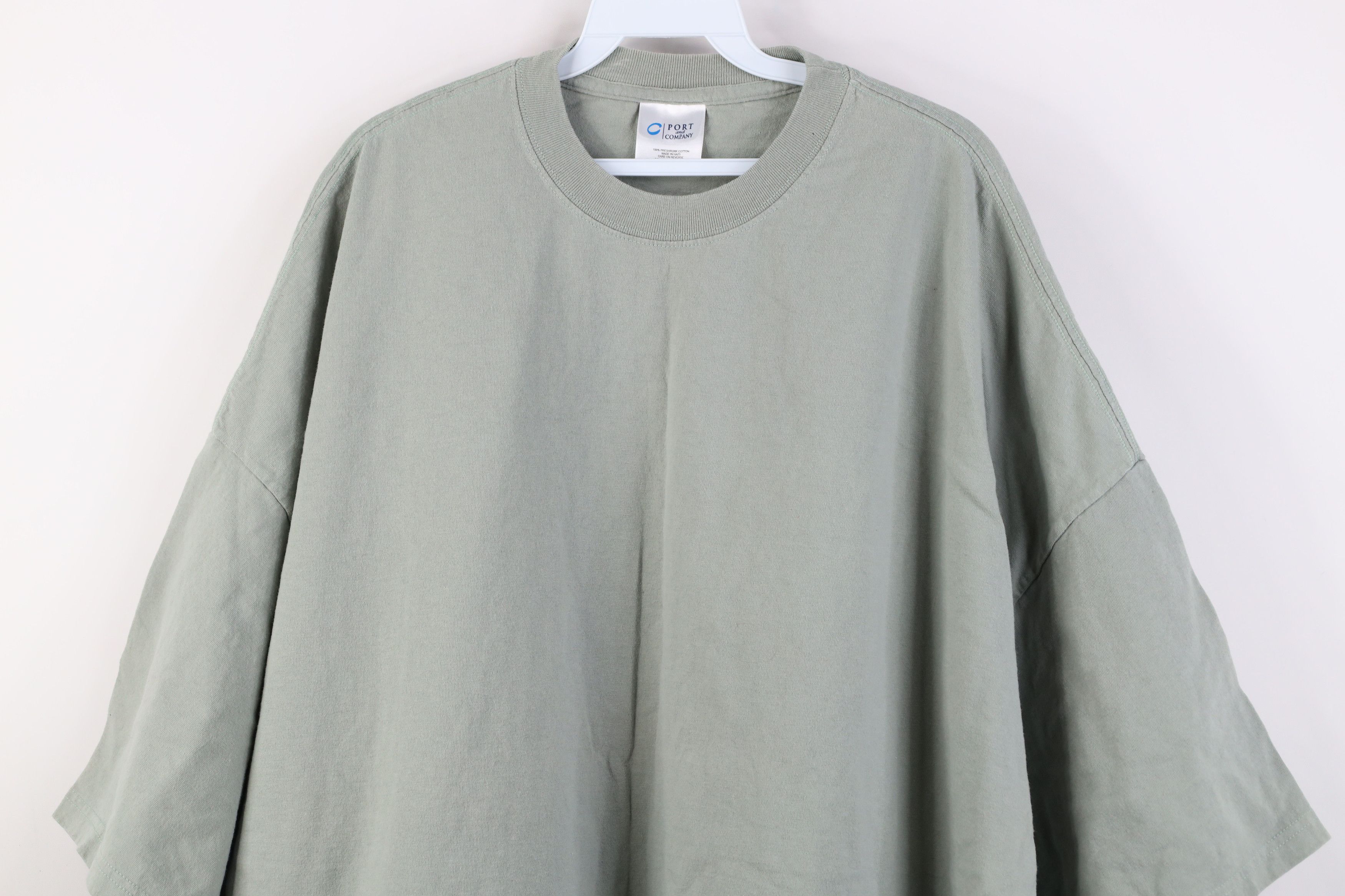 Vintage Vintage 90s Y2K Streetwear Heavyweight T-Shirt Light Green Size US XXL / EU 58 / 5 - 2 Thumbnail