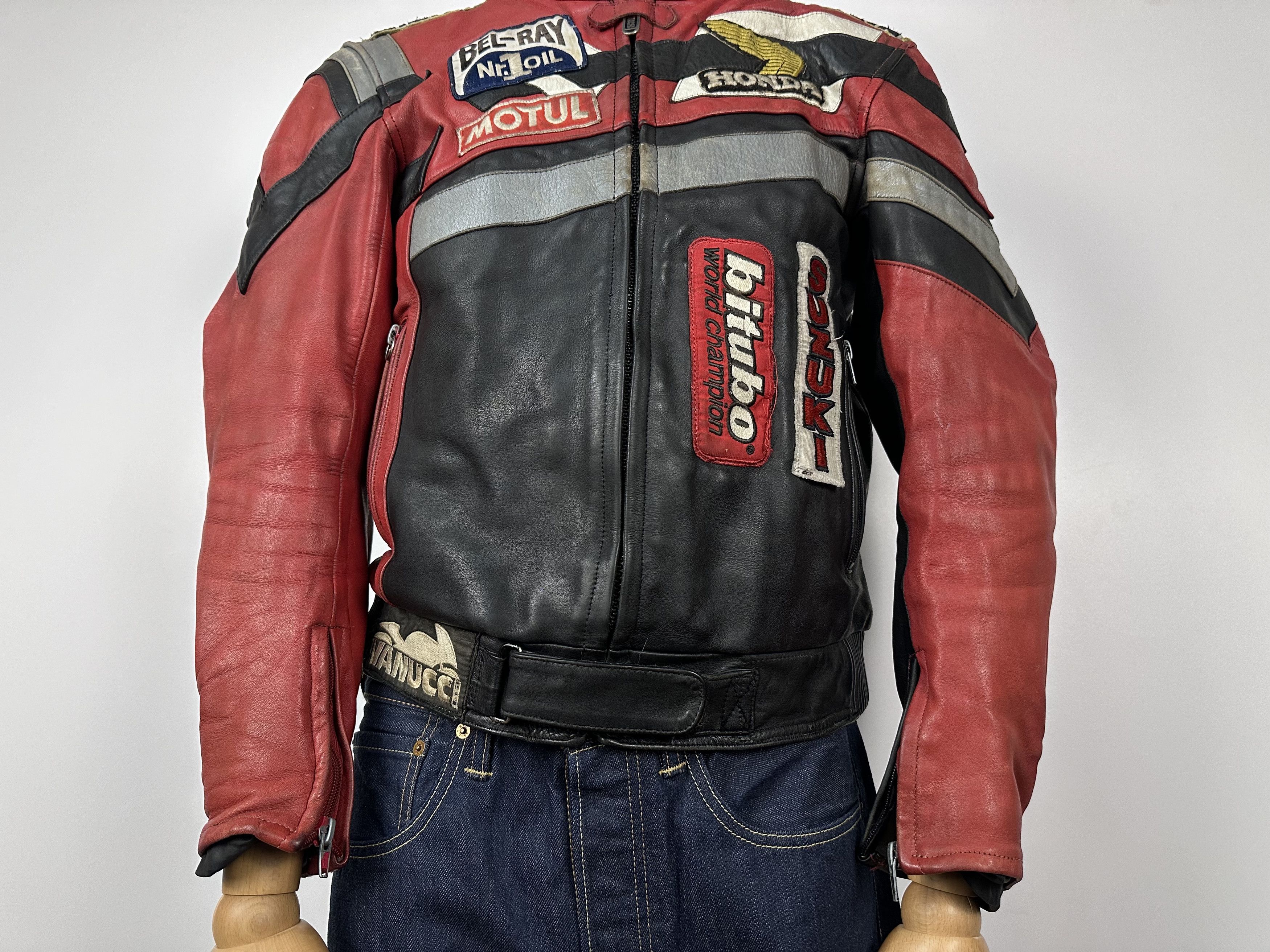 Vintage Honda Motul Suzuki Racing Vintage Leather Moto IXS Jacket Size US L / EU 52-54 / 3 - 4 Thumbnail