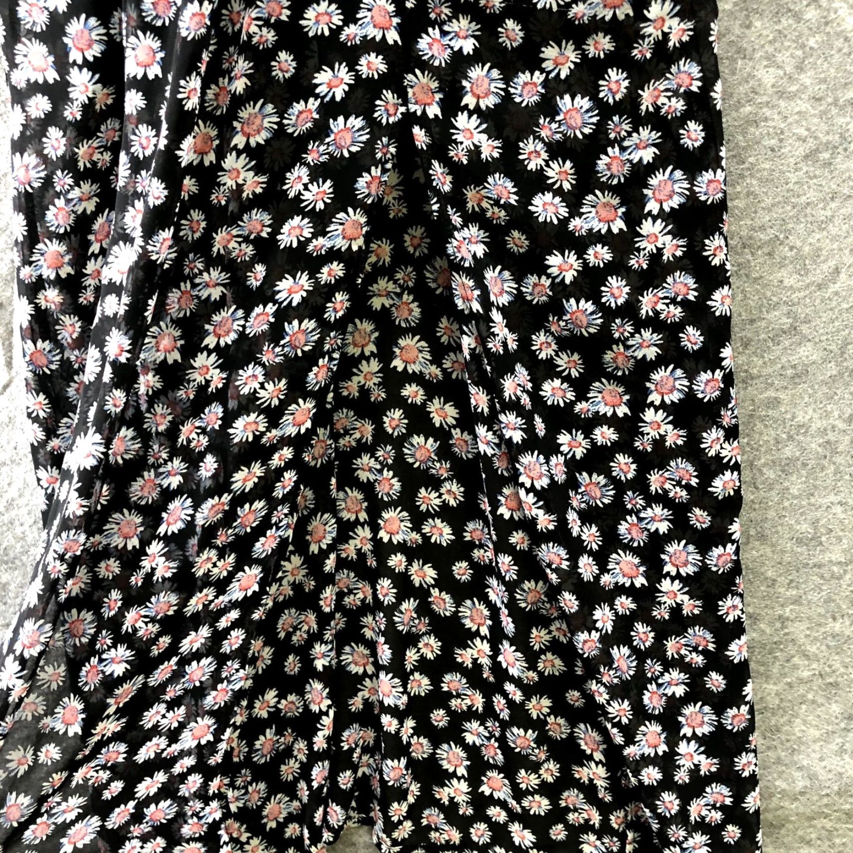 Vintage Heart Soul Maxi Dress M Black Floral Halter Chiffon Sleeveless Front Slits Beach Bohemian Women Women’s M Size M / US 6-8 / IT 42-44 - 6 Thumbnail
