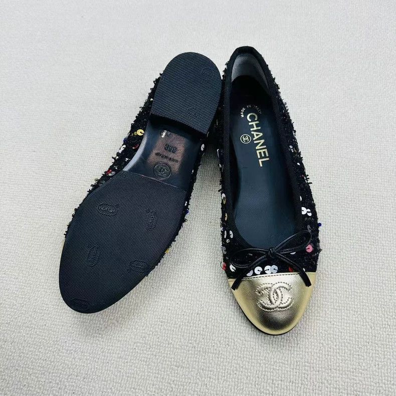 Chanel Chanel Sequin Logo SlipOn Shoes Size 36 -2505 Size US 6 / EU 39 - 4 Thumbnail