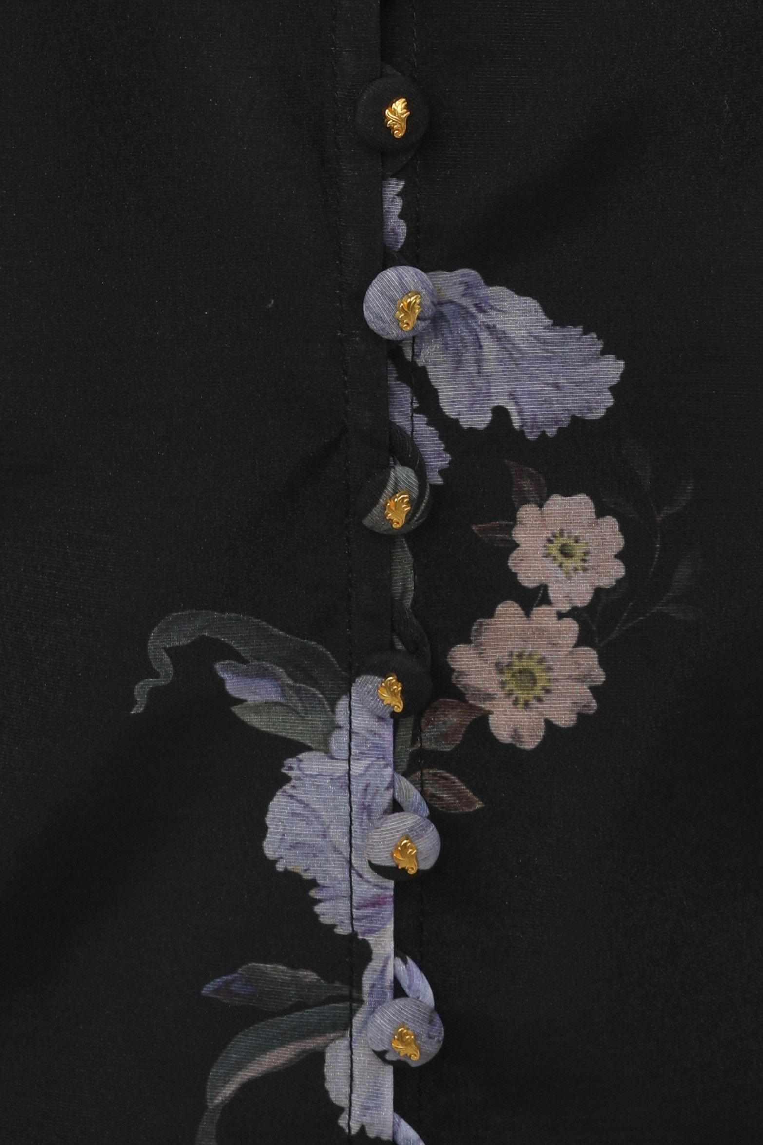 Zimmermann oc11z0825 Pleated Buttoned Blouse in Black Size M / US 6-8 / IT 42-44 - 6 Thumbnail