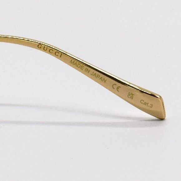 Gucci NEW GUCCI SUNGLASSES GOLD WOMEN OVAL EYEWEAR GUCCI GG1922S 0 Size ONE SIZE - 12 Thumbnail