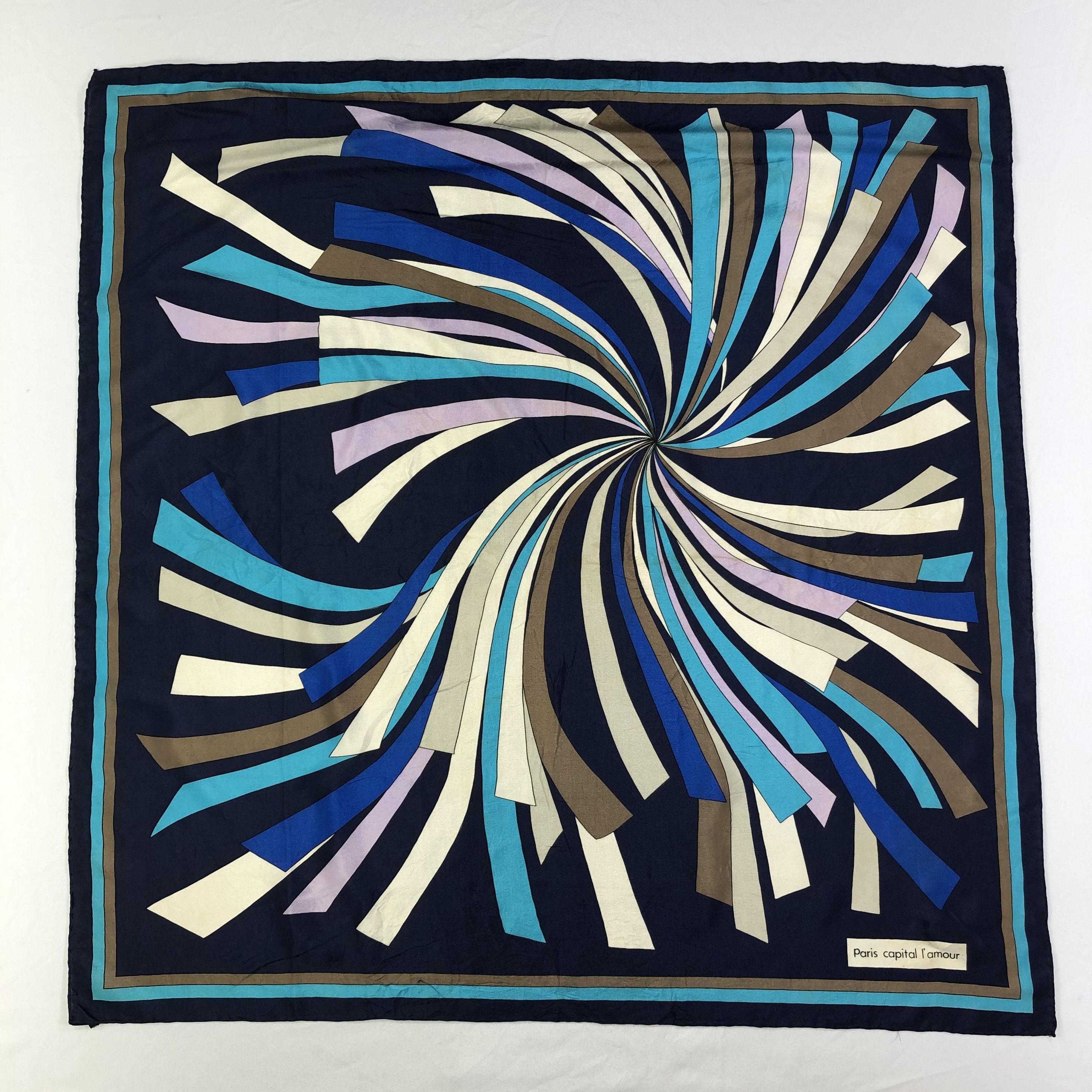 Vintage Vintage Paris Capital I'amour Silk Scarf Size ONE SIZE - 2 Thumbnail