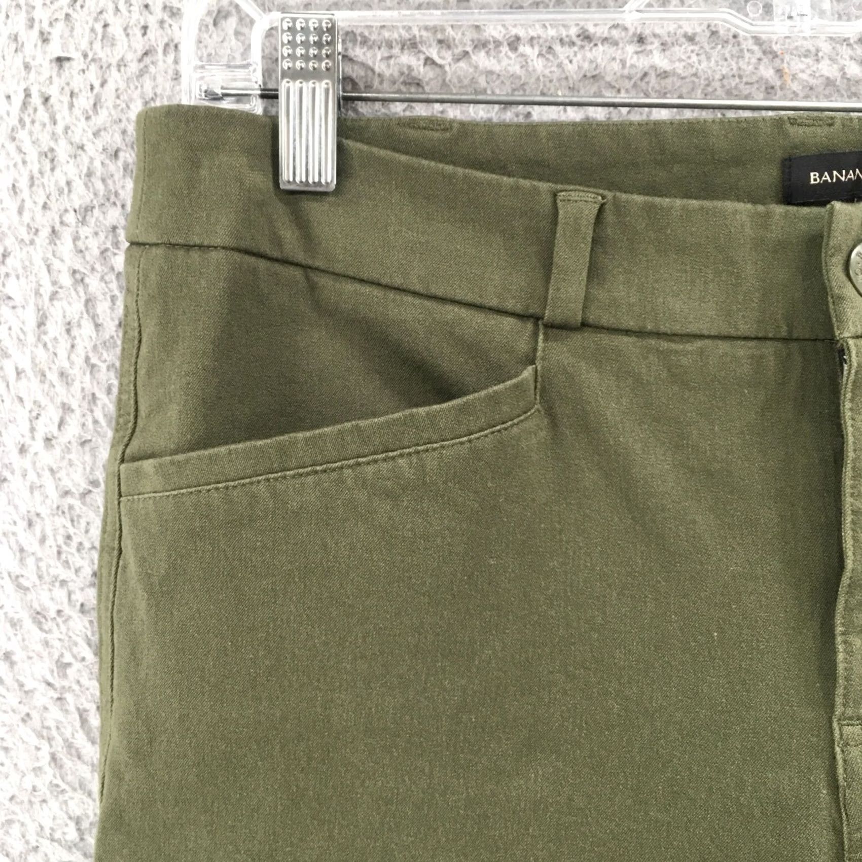 Banana Republic Banana Republic Pants Womens 8 Green Mid Rise Straight Leg Ankle Casual Zip Fly Size 30" / US 8 / IT 44 - 4 Thumbnail