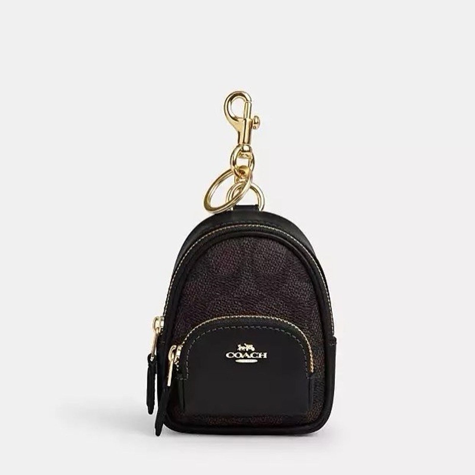 Coach NWT Coach Mini Court Backpack Bag Charm CX066 Black Size ONE SIZE - 7 Thumbnail