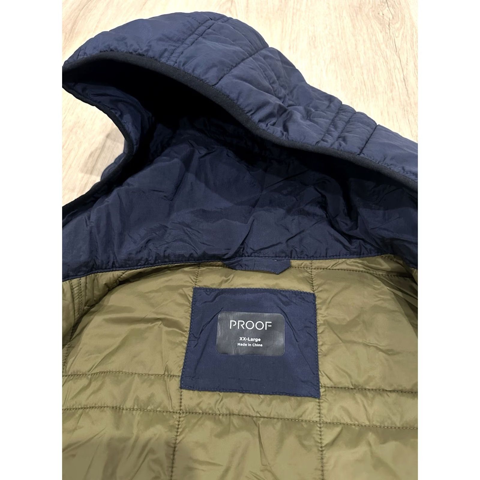 Vintage VINTAGE? PROOF Moonweight Hooded Jacket 2XL Men Blue Nylon Puffer Jacket Hoodie Zip Quilt Lightweight Winter Fall Spring Size US XXL / EU 58 / 5 - 7 Thumbnail