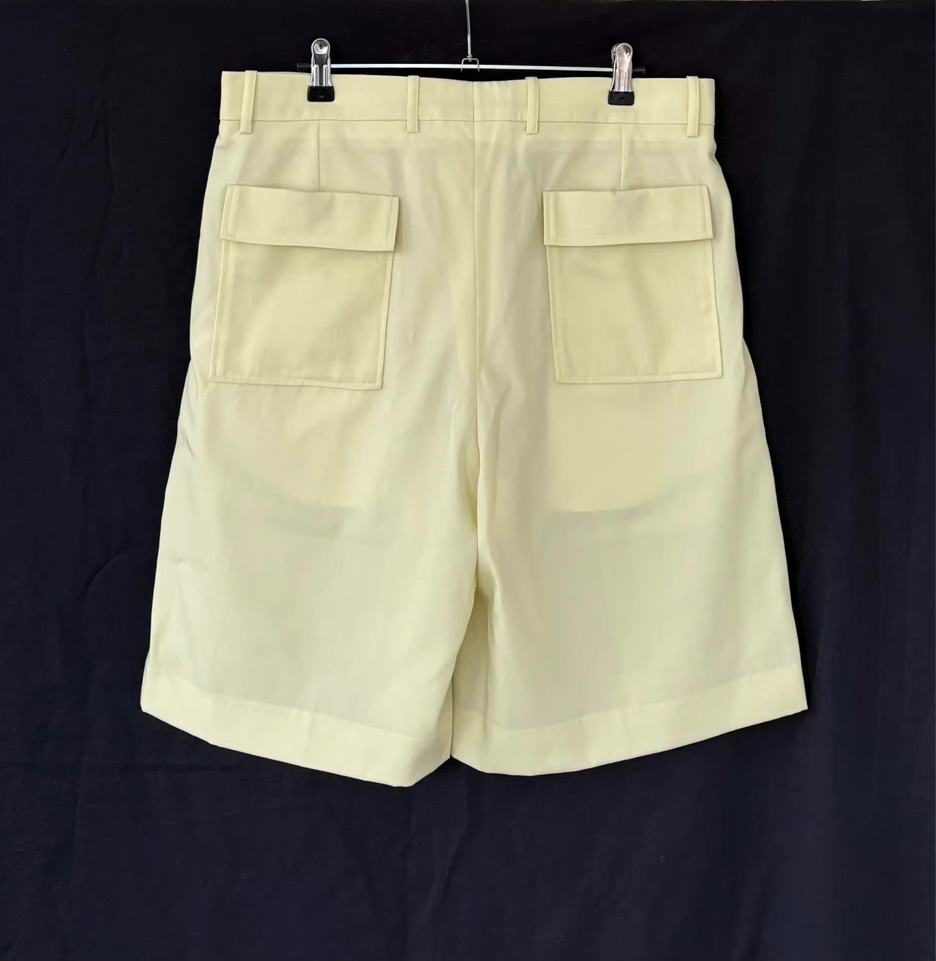 Namacheko Namacheko Men's Lemon Yellow Wool Shorts Ｑ21 Size US 34 / EU 50 - 1 Thumbnail