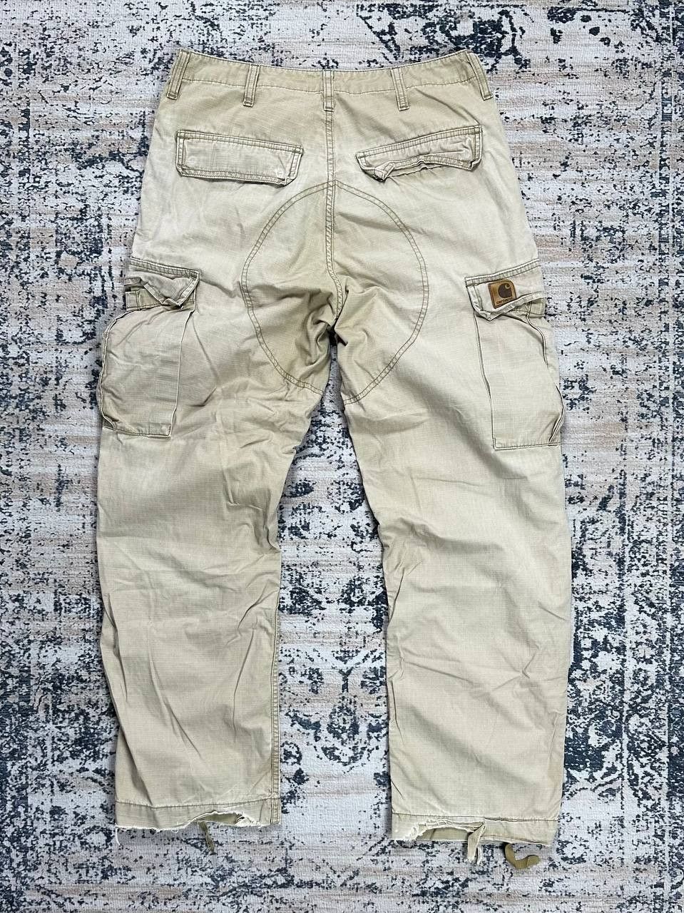 Carhartt Vintage Carhartt Cargo Beige Distressed Pants Size US 30 / EU 46 - 1 Thumbnail