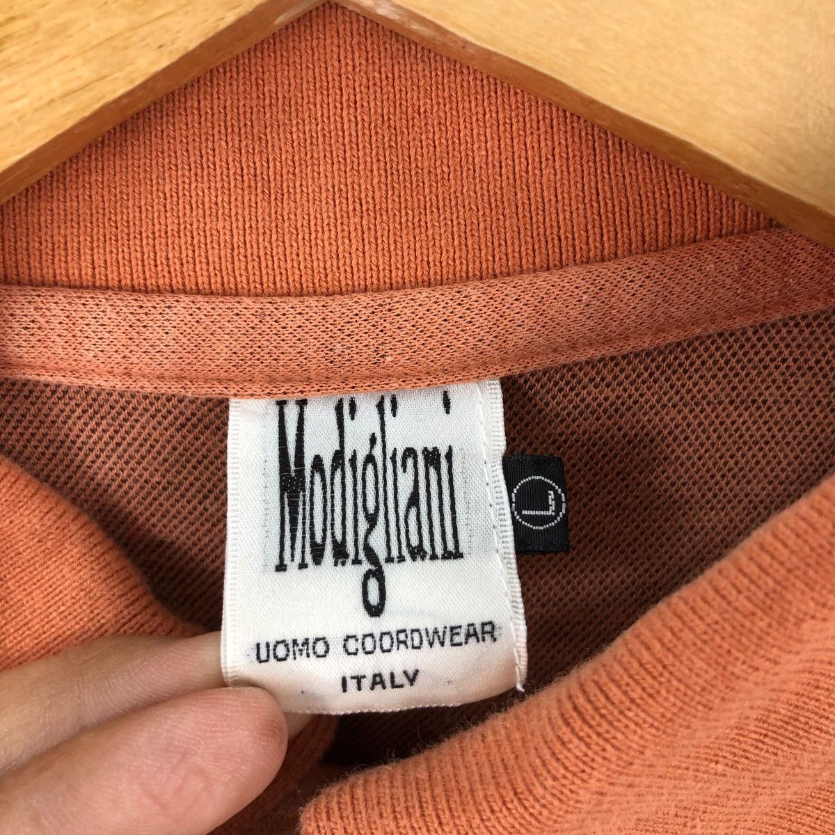 Vintage Vintage Modigliani Italy Art Logo AOP Polos Size L Size US L / EU 52-54 / 3 - 5 Thumbnail