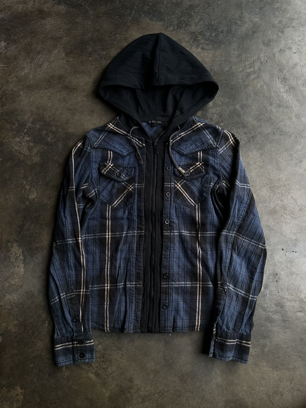 14th Addiction × Japanese Brand 14TH ADDICTION Flannel Hoodie