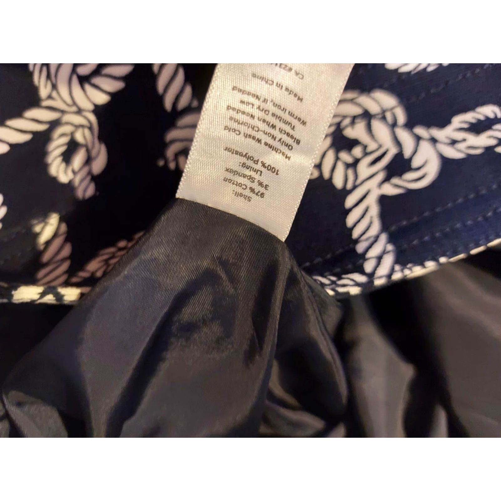 Talbots Womens Talbots Skirt 6 Navy Blue Cotton Knee Length Casual Size 28" / US 6 / IT 42 - 4 Thumbnail