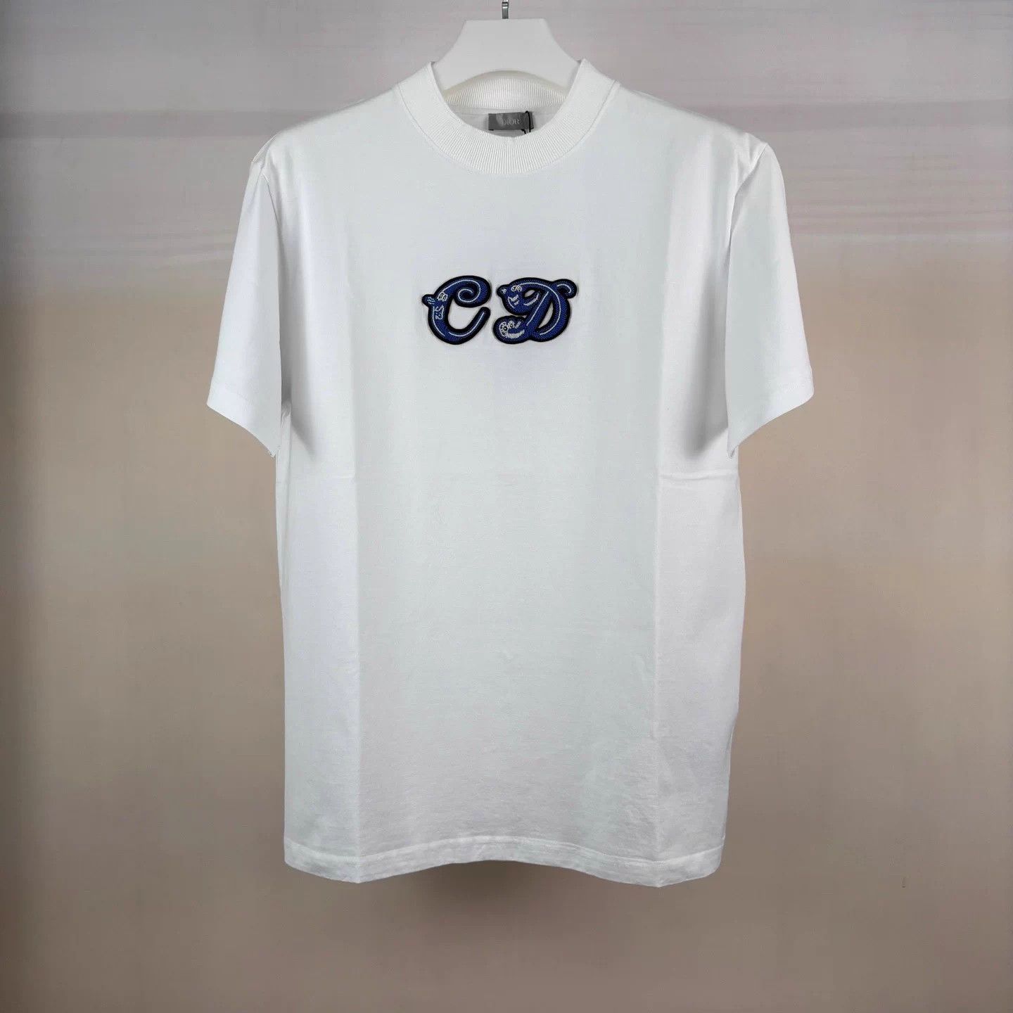Dior Dior CD Embroidered 100% Cotton Short-Sleeve T L NWT Size US L / EU 52-54 / 3 - 1 Thumbnail