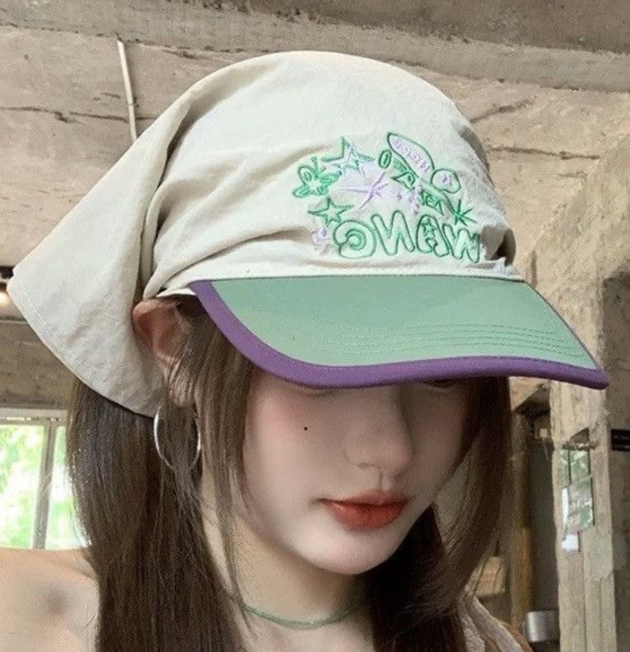 Japanese Brand Outdoor Retro Embroidery Multi-style Handkerchief Hat Cap Size ONE SIZE - 7 Thumbnail