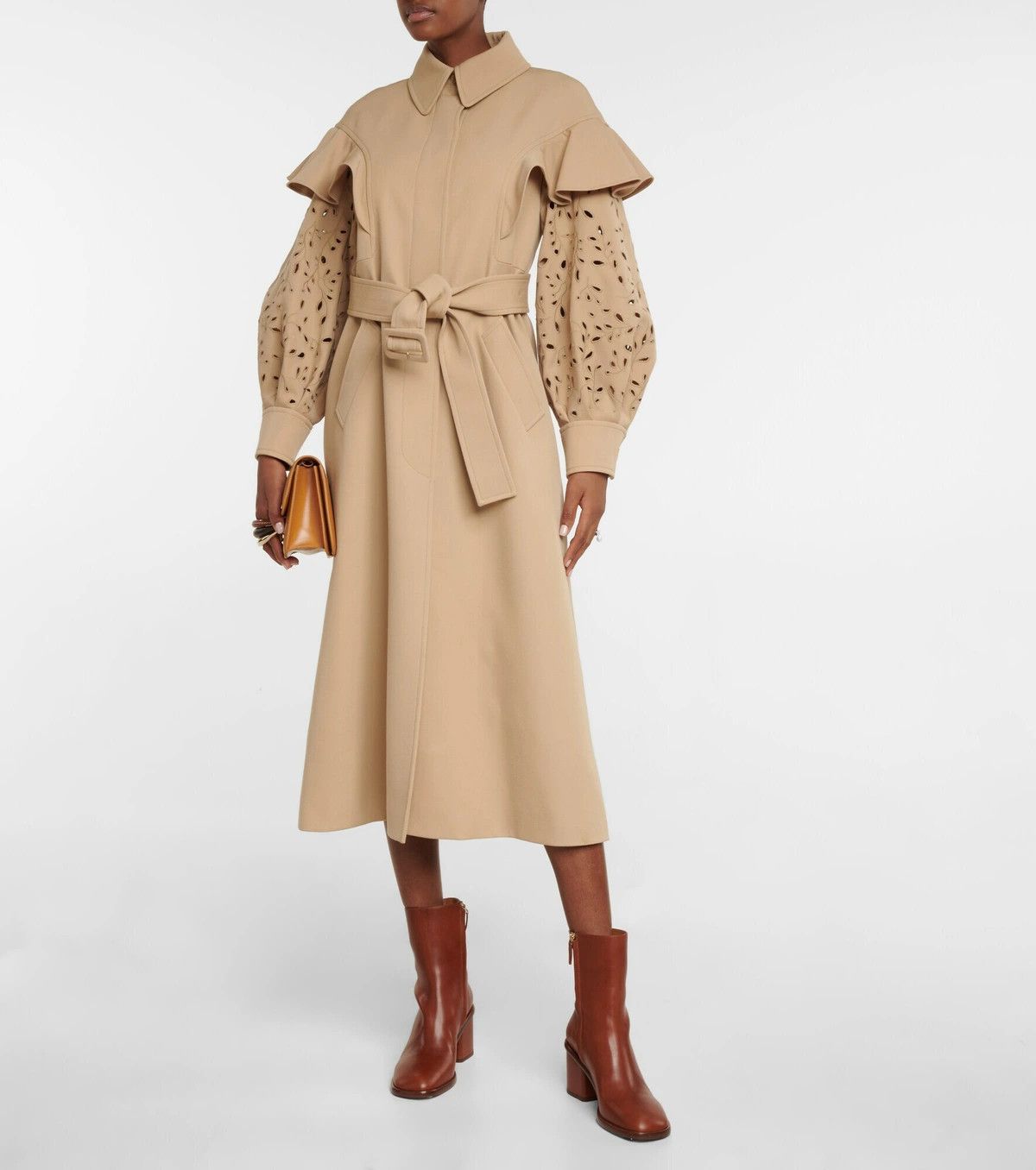 Chloe o1loc1c10425 Coat in Pearl Beige Size M / US 6-8 / IT 42-44 - 2 Thumbnail