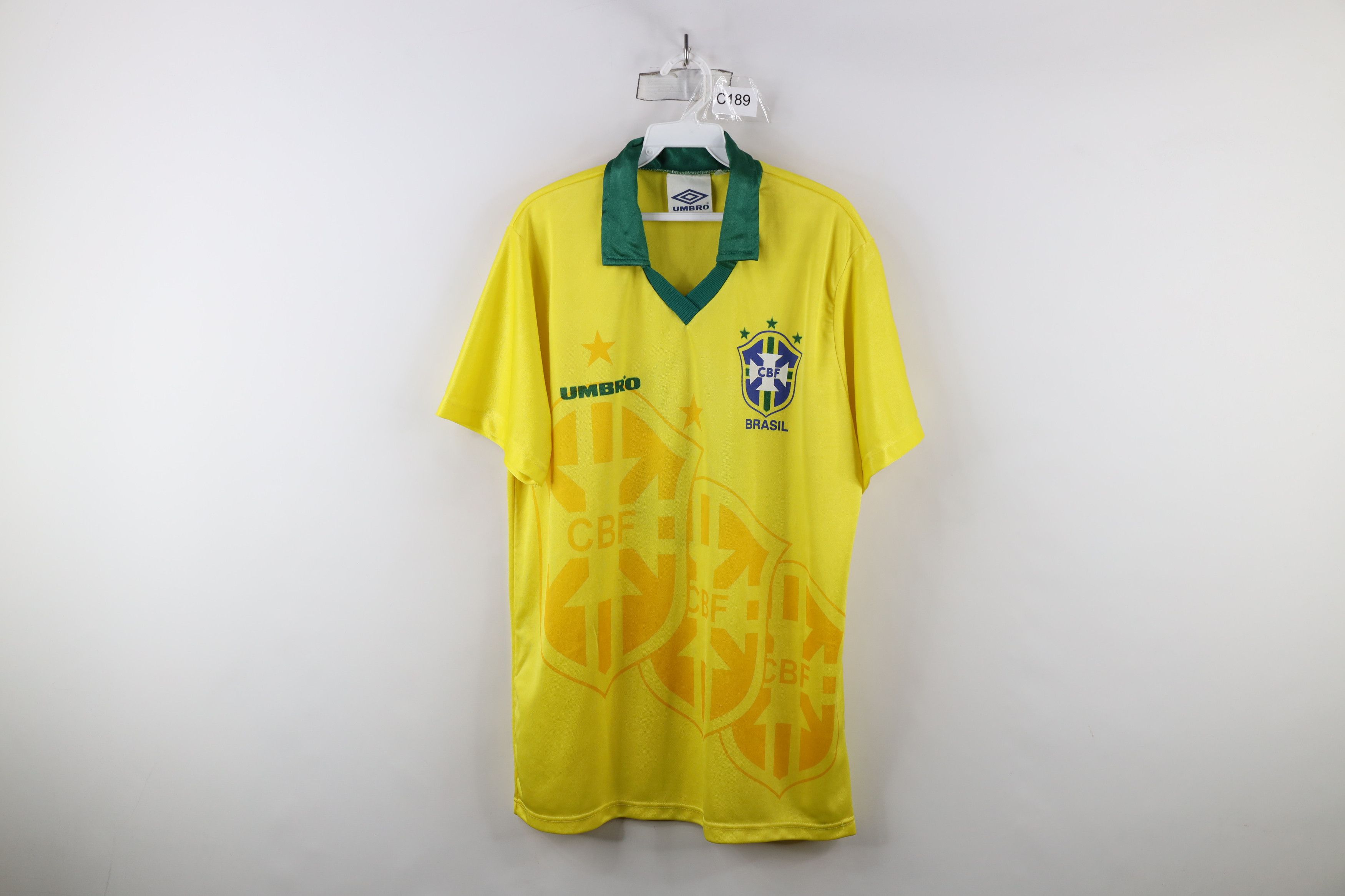 Umbro × Vintage Vintage 90s Umbro World Cup Brasil Soccer Football Jersey Size US L / EU 52-54 / 3 - 1 Thumbnail