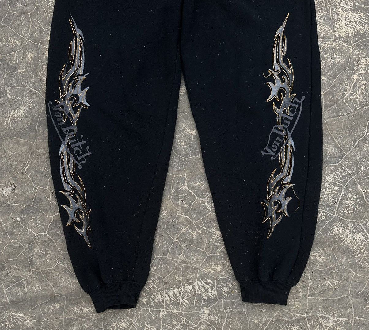 Vintage × Von Dutch RARE Von Dutch Flying Eyeball Jogger Sweatpants Black Size US 33 - 4 Thumbnail