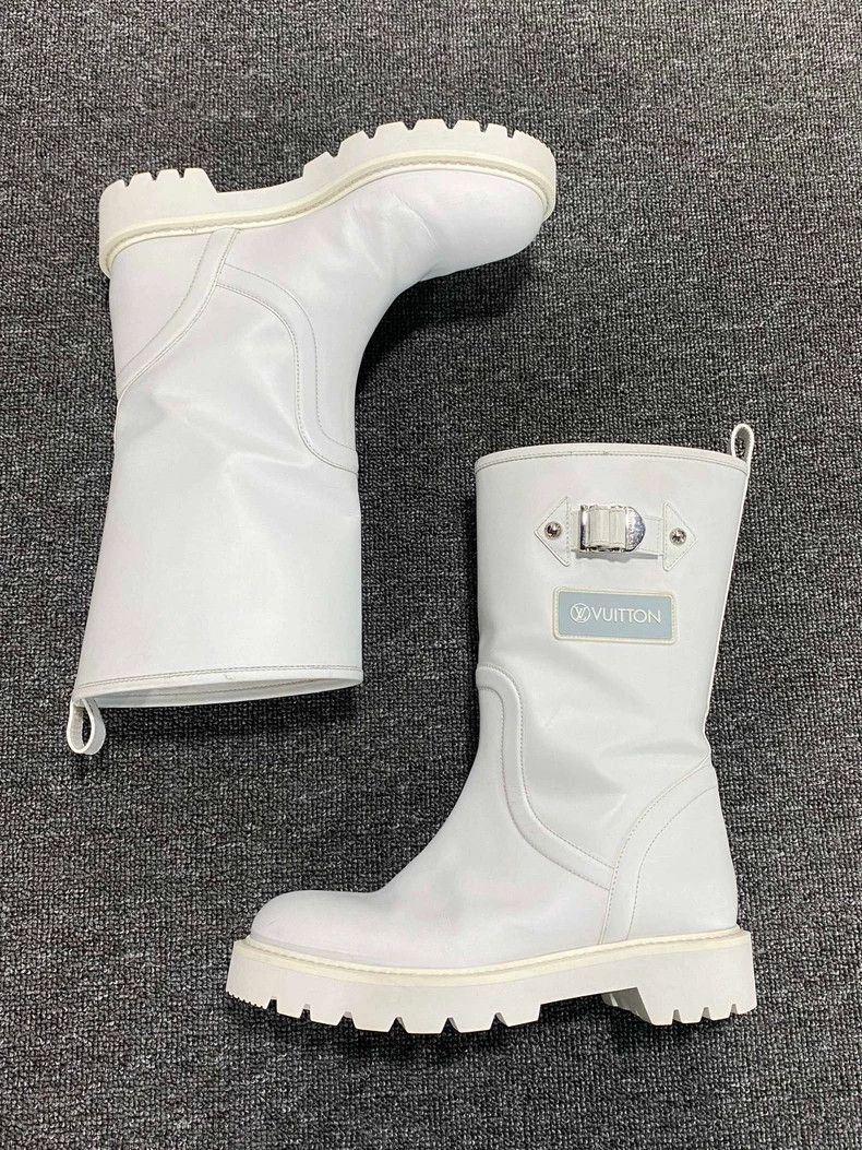 Louis Vuitton White High Boots by Louis Vuitton -2505 Size US 5.5 / IT 35.5 - 2 Thumbnail