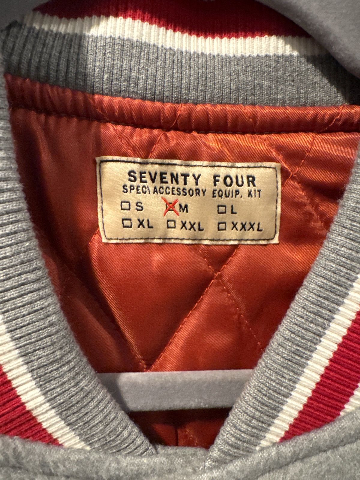 74 Is War seventyfouriswar varsity jacket Size US M / EU 48-50 / 2 - 2 Thumbnail