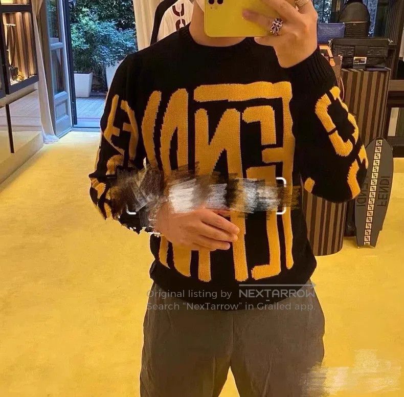Fendi Fendi Large Logo Black Sweater Size US M / EU 48-50 / 2 - 5 Thumbnail