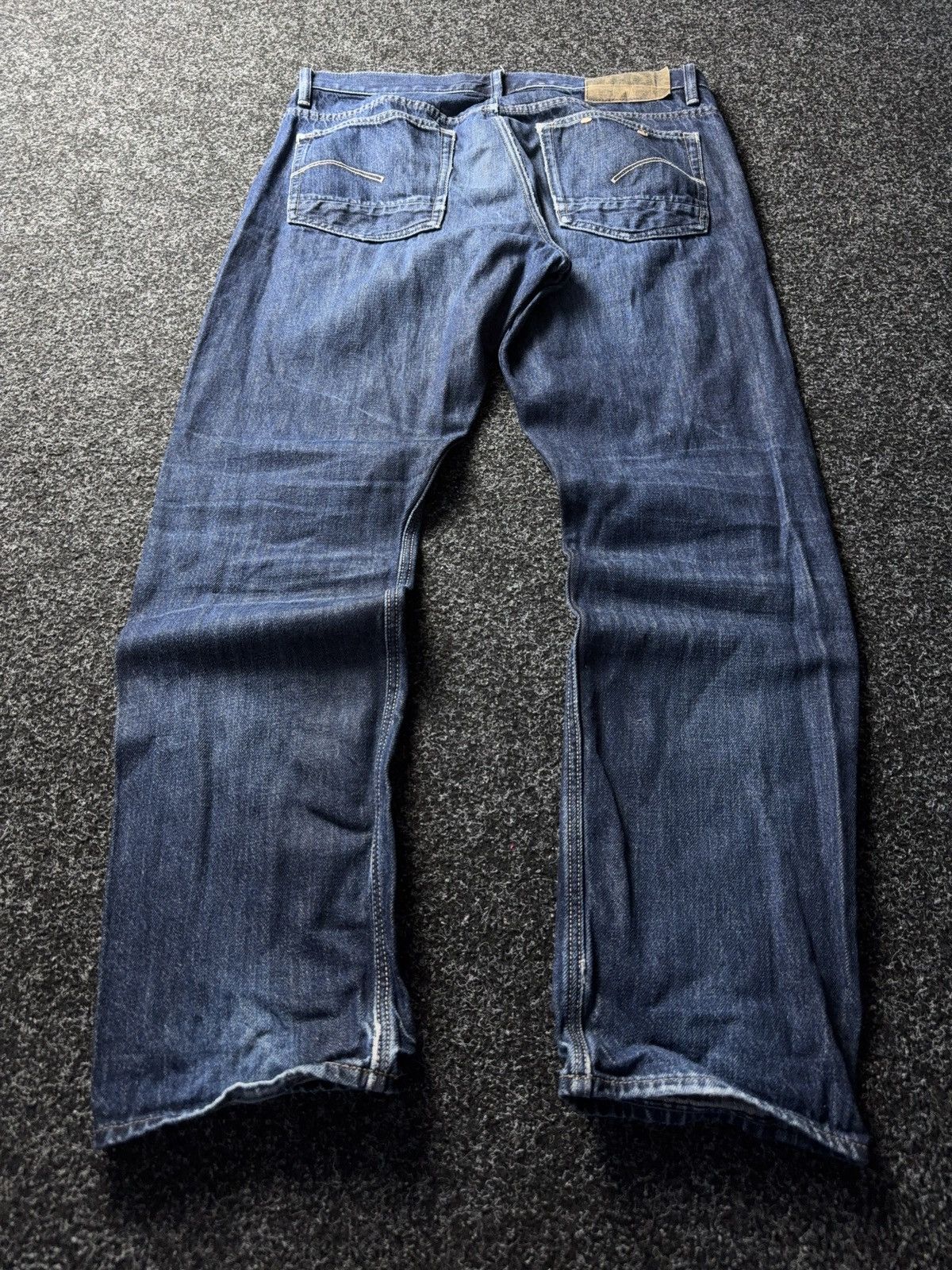 G-Star 00s Y2K G-Star RAW 3301 Straight Jeans Vintage Wash Size US 35 - 11 Thumbnail