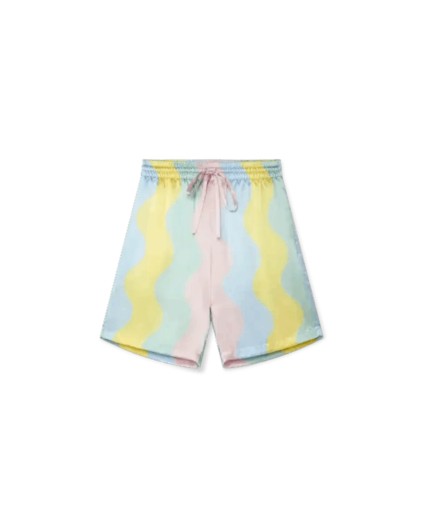 Casablanca o1mle0326 Drawstring Shorts Casa Shell Wave in Multicolor Size US 28 / EU 44 - 1 Thumbnail