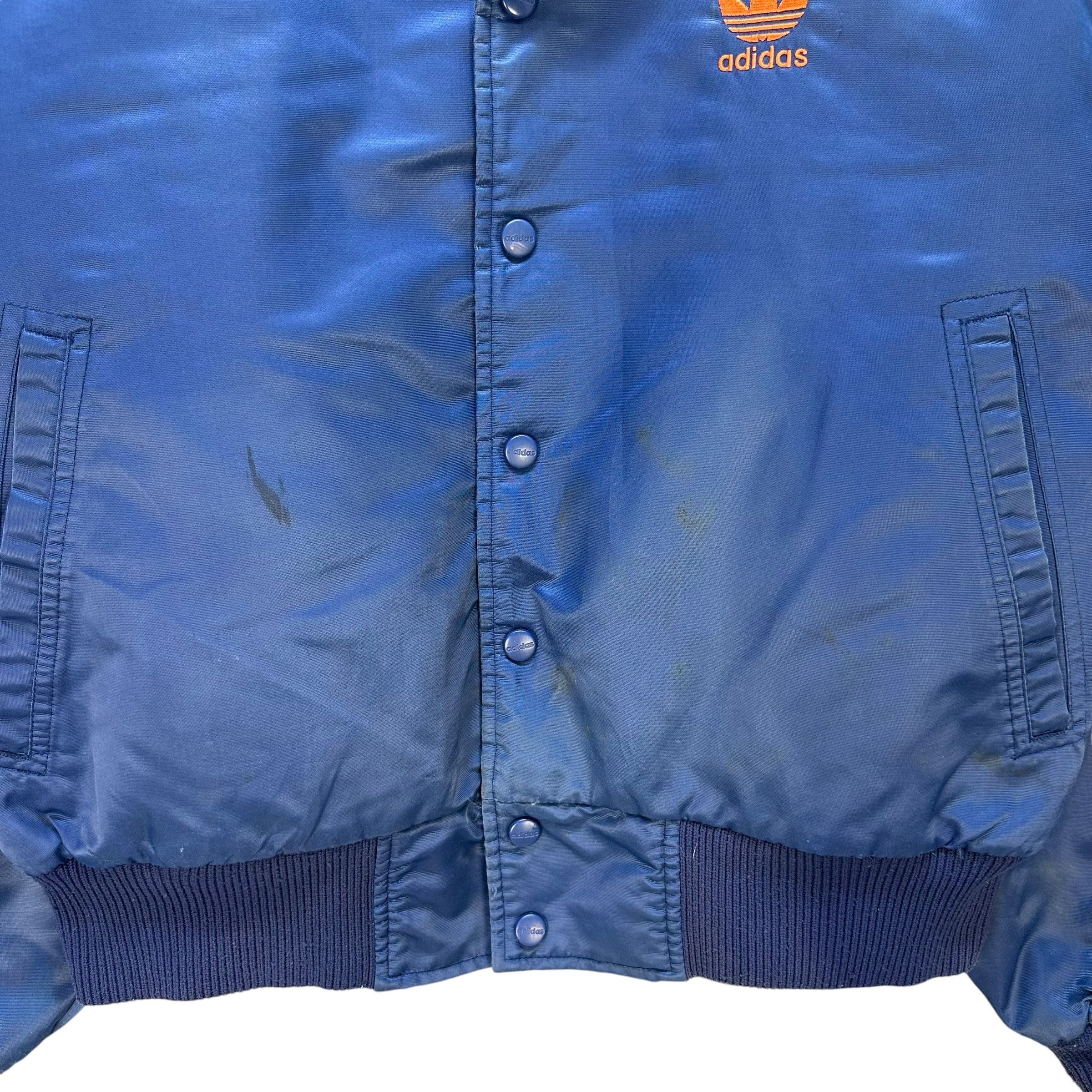 Adidas ADIDAS Trefoil Big Logo Blue Collared Jacket #A50-1177 Size US S / EU 44-46 / 1 - 6 Thumbnail