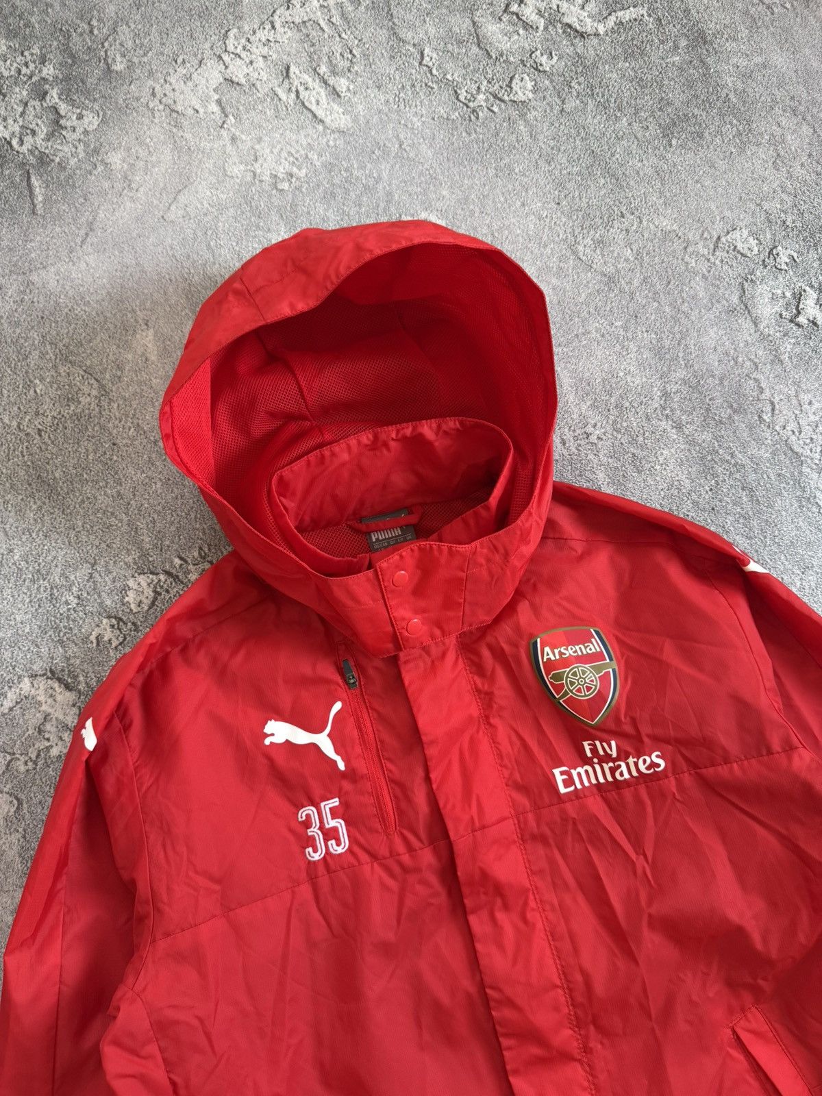 Puma Puma Arsenal 35 Mudryk jacket windbreaker light hooded zip Size US S / EU 44-46 / 1 - 2 Thumbnail