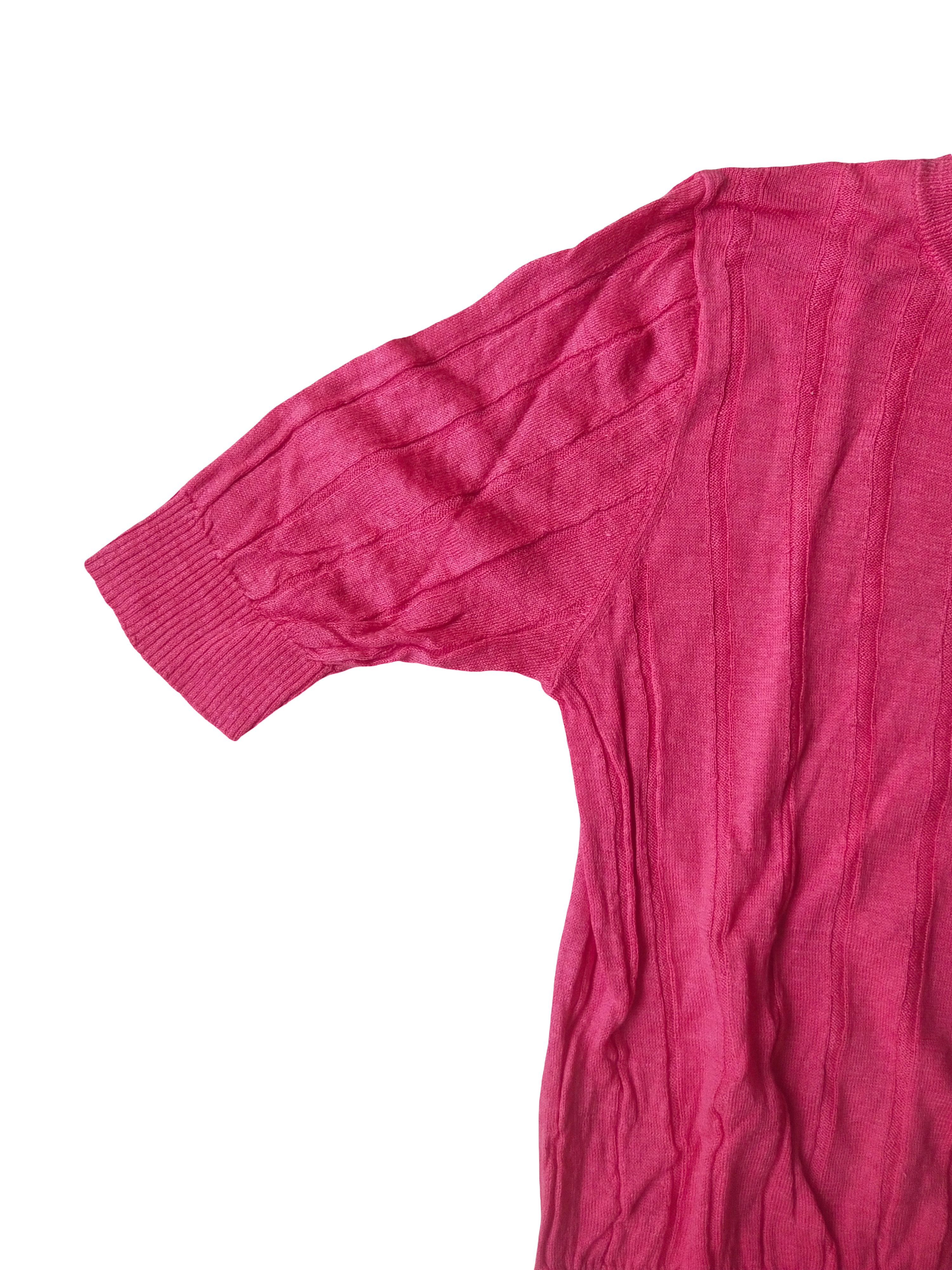 United Arrows United Arrows Green Label Relaxing Pink 100% Linen Knit Top Size S / US 4 / IT 40 - 3 Thumbnail