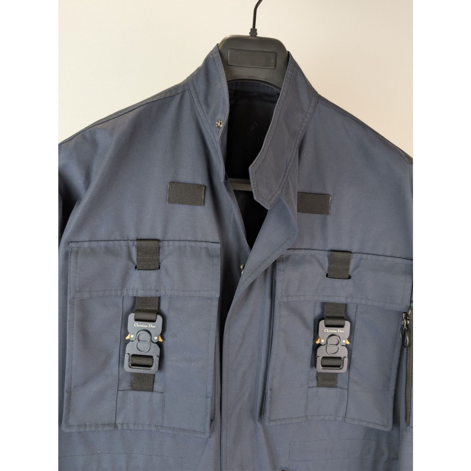 Dior o1rshd1 2019 Buckle Accented Bomber Jacket in Navy Blue Size US M / EU 48-50 / 2 - 7 Thumbnail