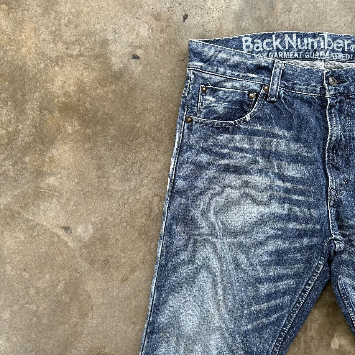 Japanese Brand Vintage Back Number Faded Denim Jean Pant W34 Size US 34 / EU 50 - 4 Thumbnail
