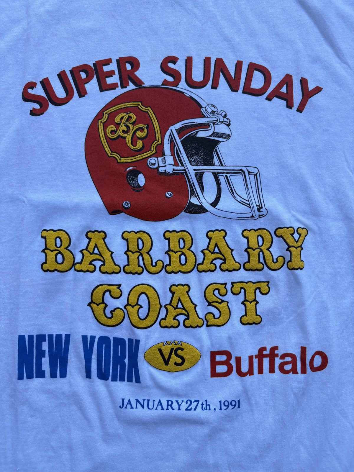 NFL Vintage 1991 NFL Super Sunday “Super Bowl XXV” T-Shirt Sz XL Size US XL / EU 56 / 4 - 4 Thumbnail
