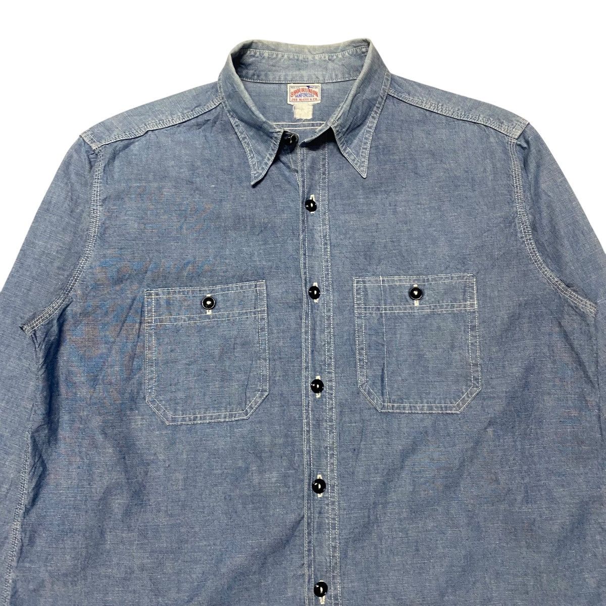 The Real McCoy's Vintage 8Hour Union Joe McCoy Work Shirt Size US L / EU 52-54 / 3 - 3 Thumbnail