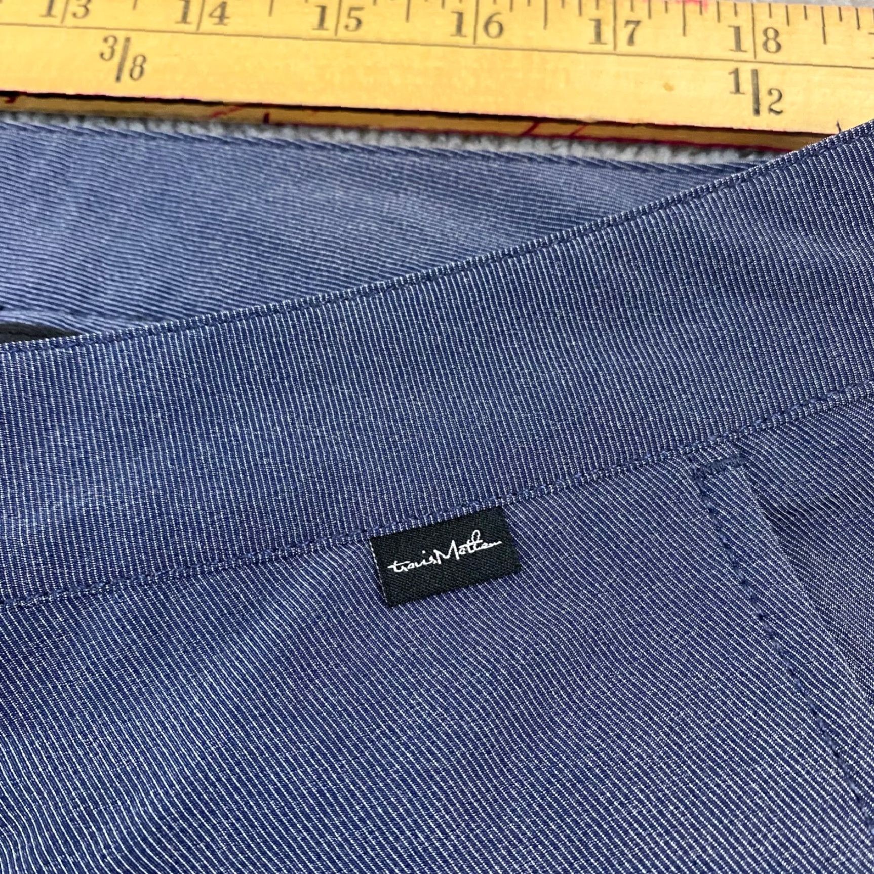 TravisMathew Travis Mathew Pants Mens 38x31 Straight Blue Chino Khaki Performance Golf Casual Classic 5-Pocket Design Belt Loops Boy/Men? Size US 38 / EU 54 - 7 Thumbnail