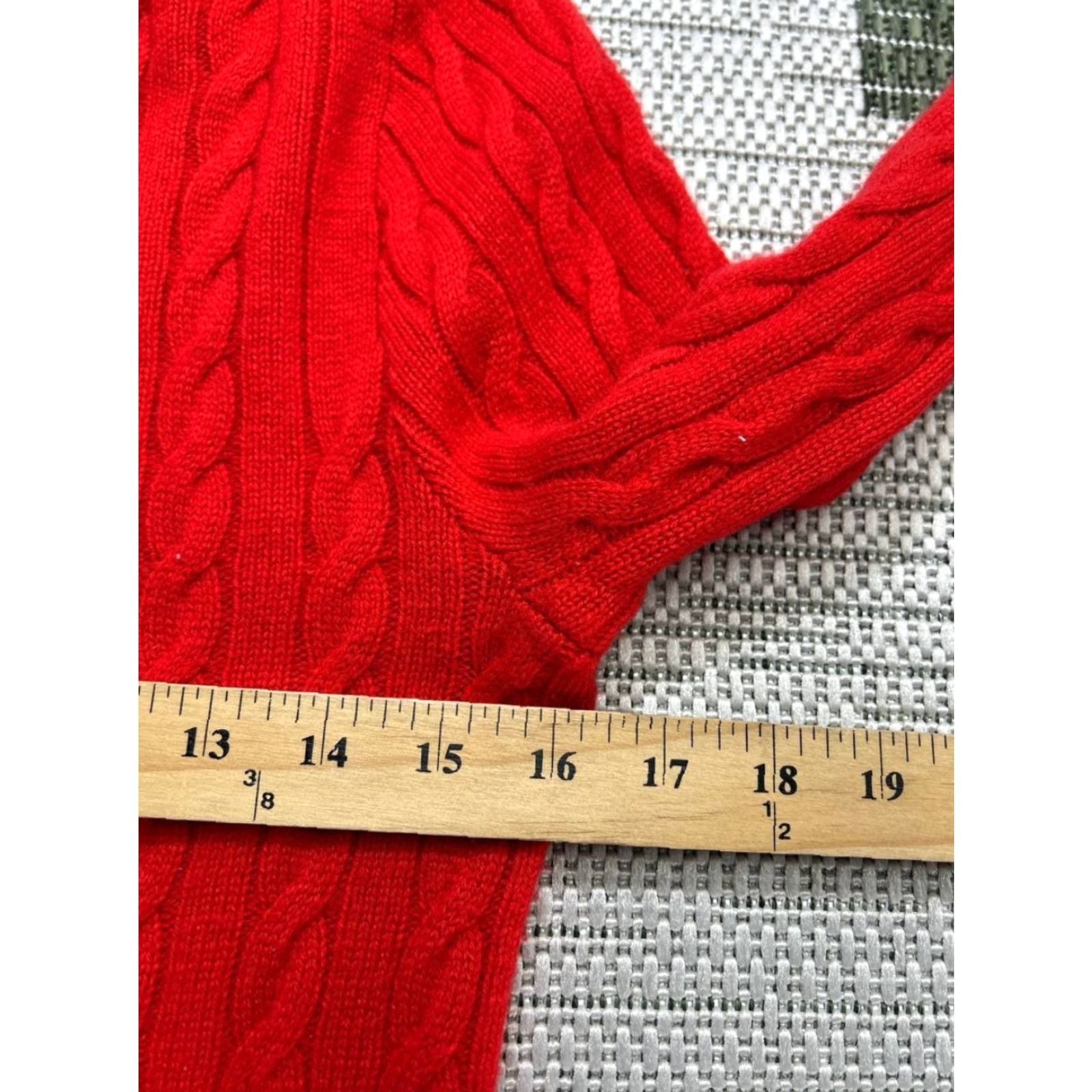 J.Crew J.Crew Sweater Shirt Womens Small Red Cashmere Cable Knit Pullover Casual Pullover Crew Neck Knit Regular S Red Womens 90s? Size S / US 4 / IT 40 - 6 Thumbnail