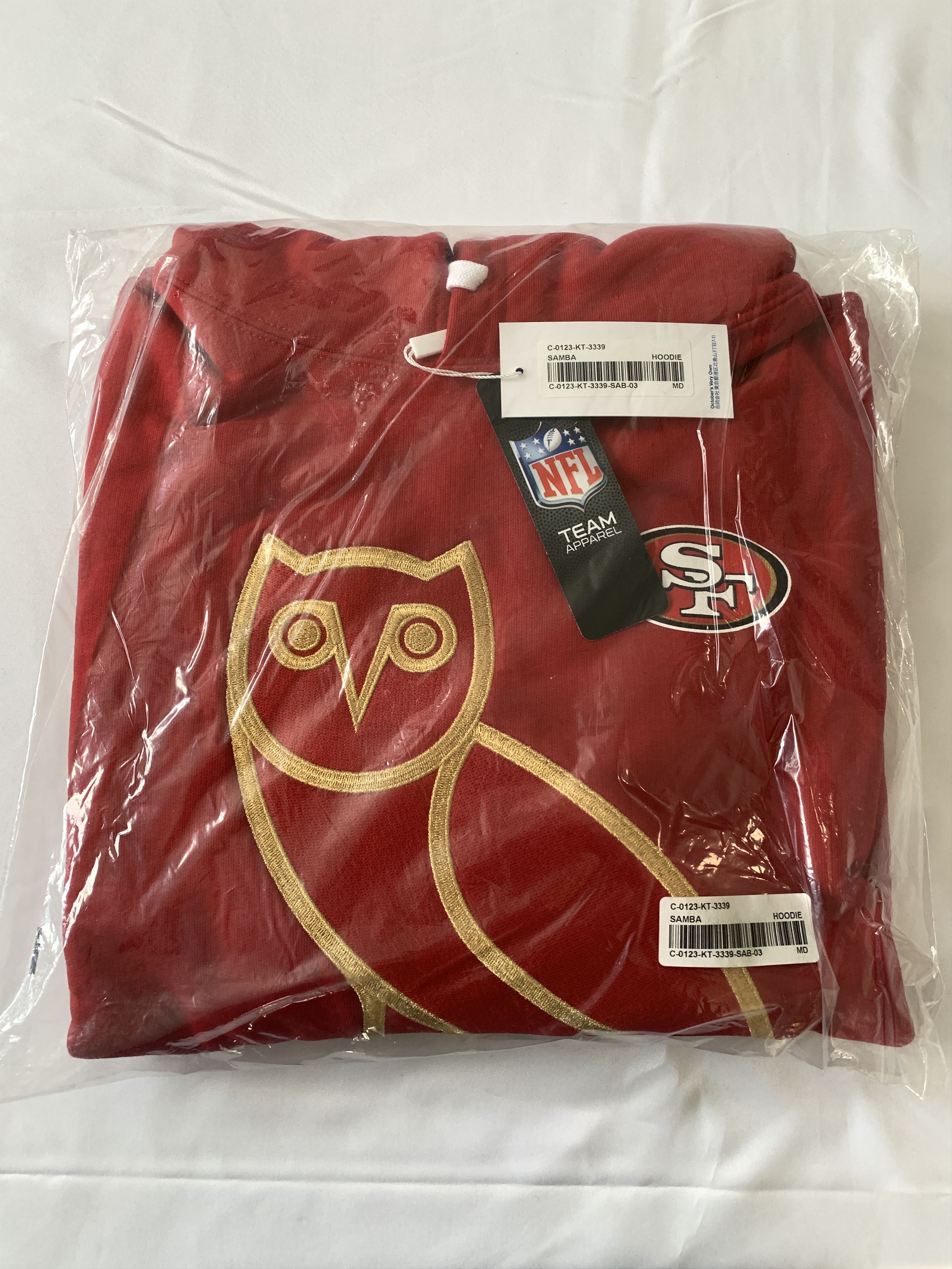 Drake *RARE* OVO x NFL San Francisco 49ers OG Owl Hoodie Size US M / EU 48-50 / 2 - 3 Thumbnail