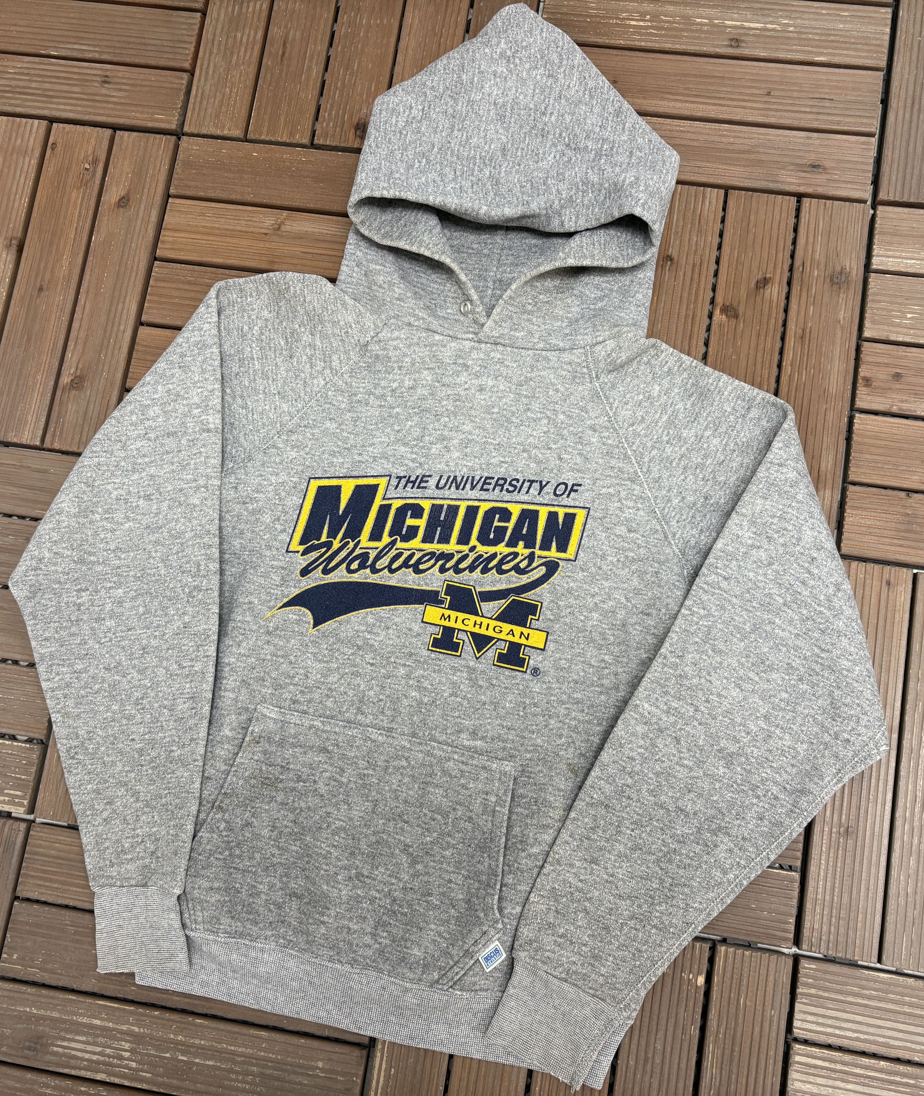 Vintage University of Michigan Wolverines Vintage Grey Hoodie Size US S / EU 44-46 / 1 - 3 Thumbnail