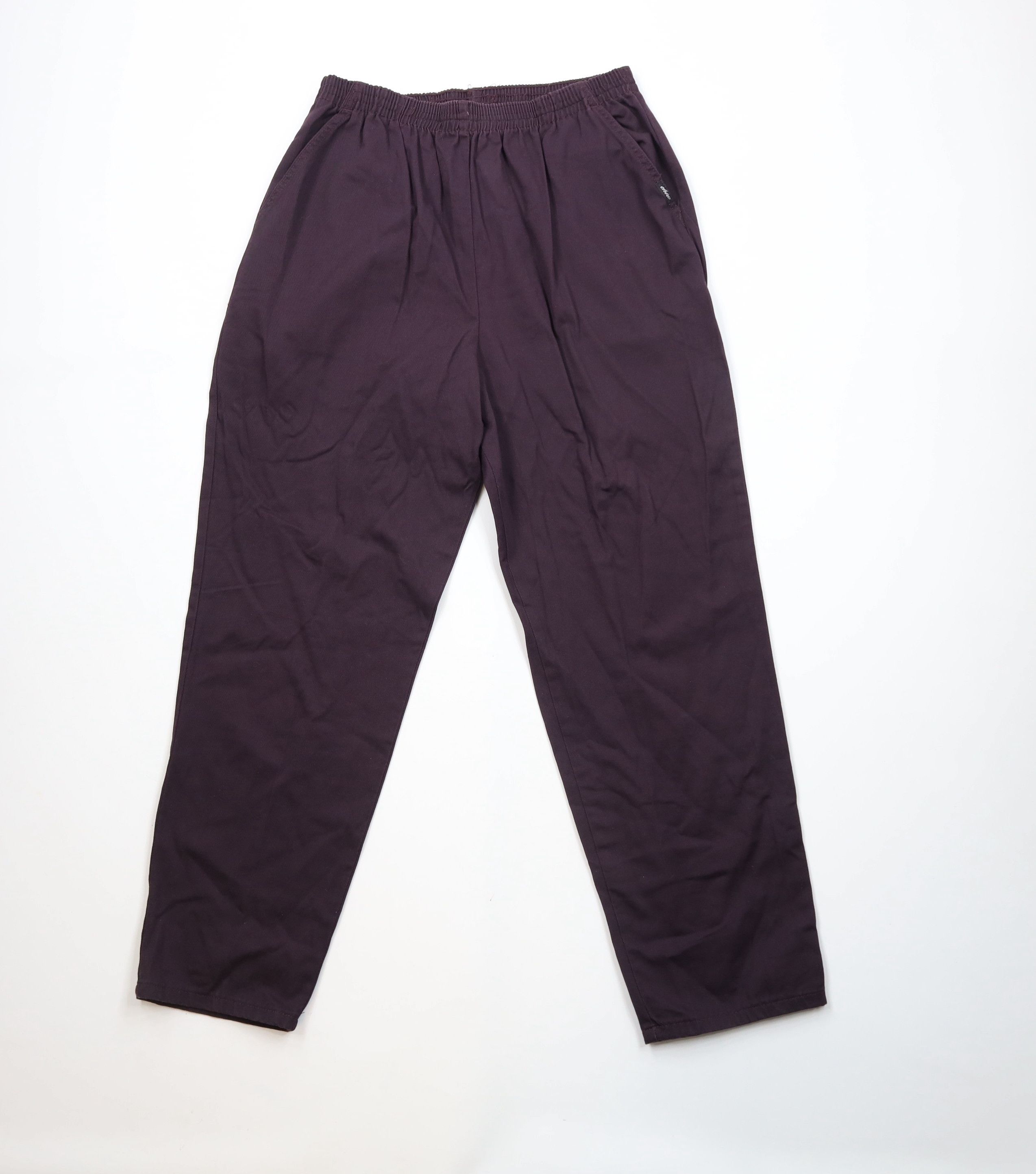 Vintage Vintage 90s Streetwear Tapered Leg Pants Eggplant Purple Size 40" / US 18 - 1 Thumbnail
