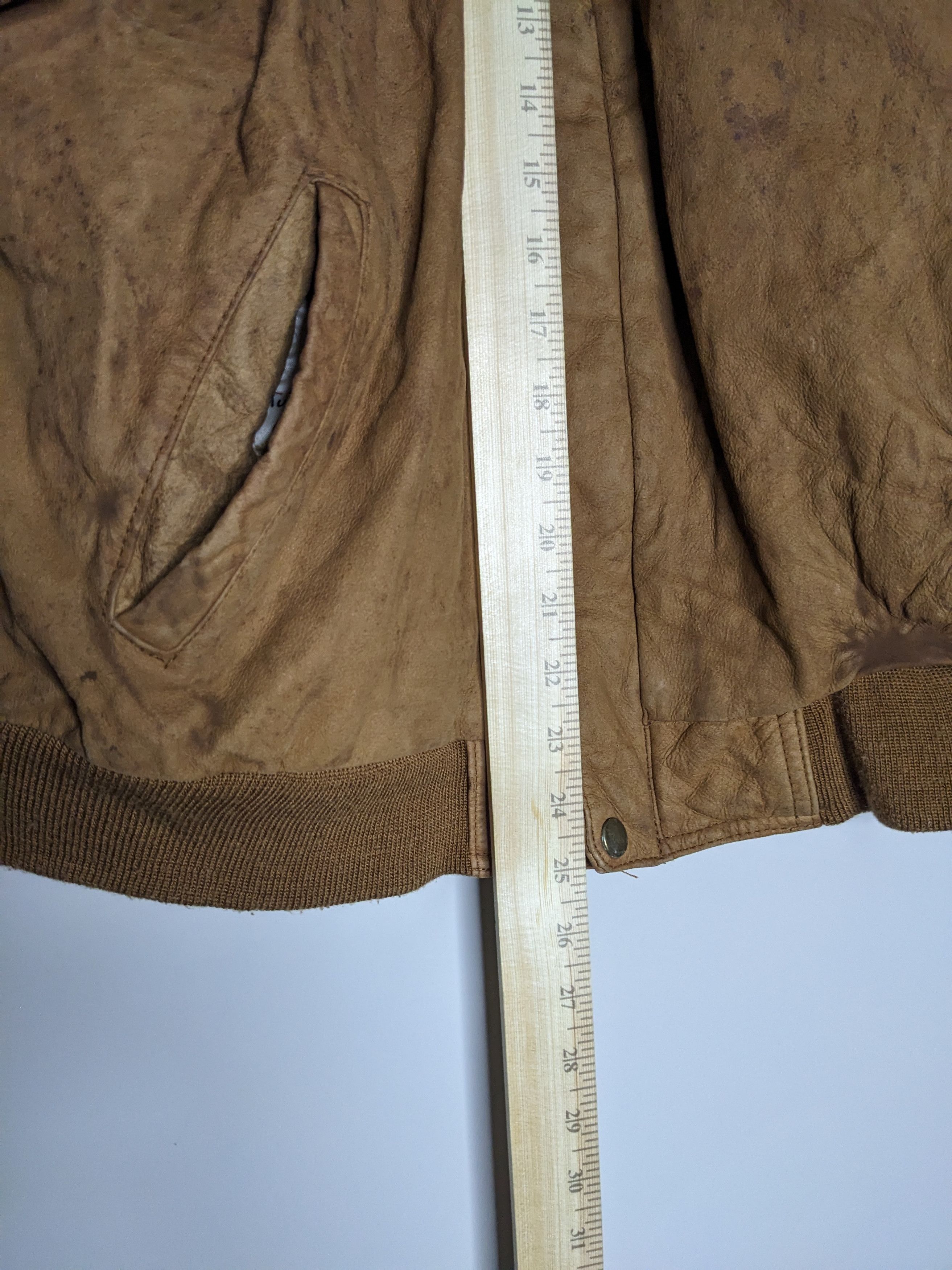 Marlboro VINTAGE Marlboro Leather Bomber Jacket Medium Brown Map 90s Size US M / EU 48-50 / 2 - 12 Thumbnail