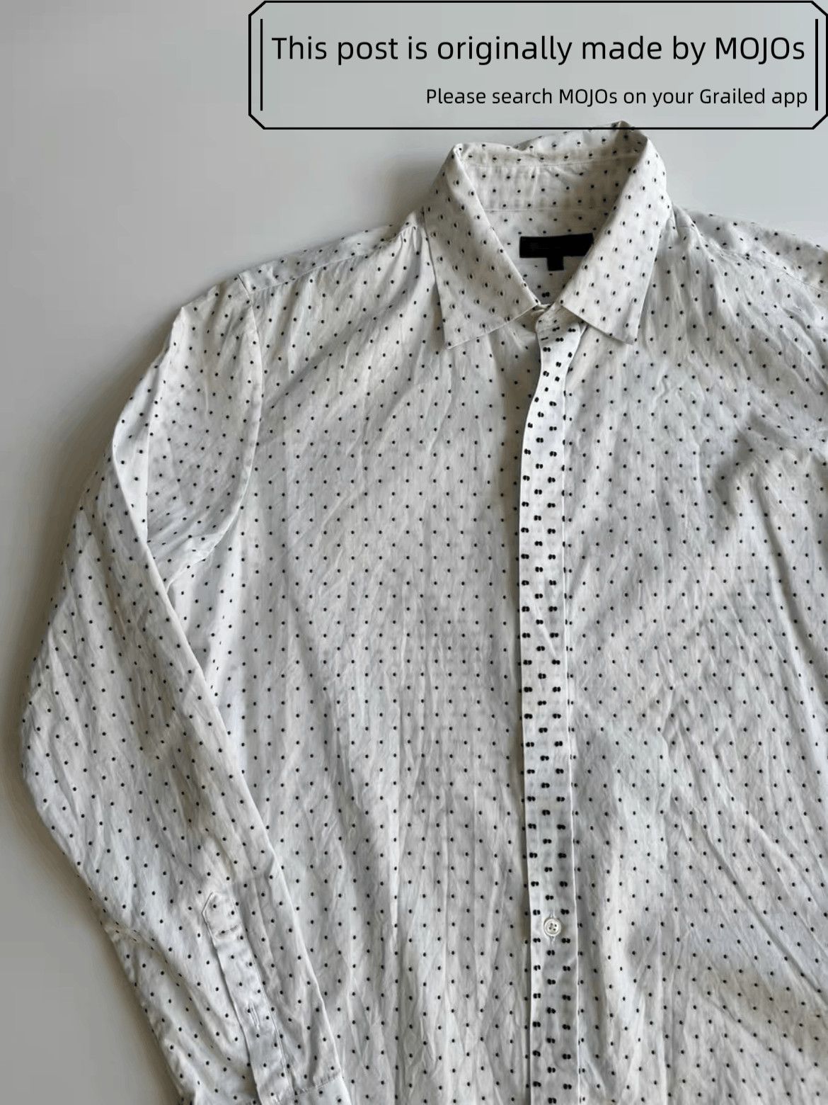 Ann Demeulemeester Ann Demeulemeester Stitch Dots Shirt mojos1737 Size US L / EU 52-54 / 3 - 4 Thumbnail